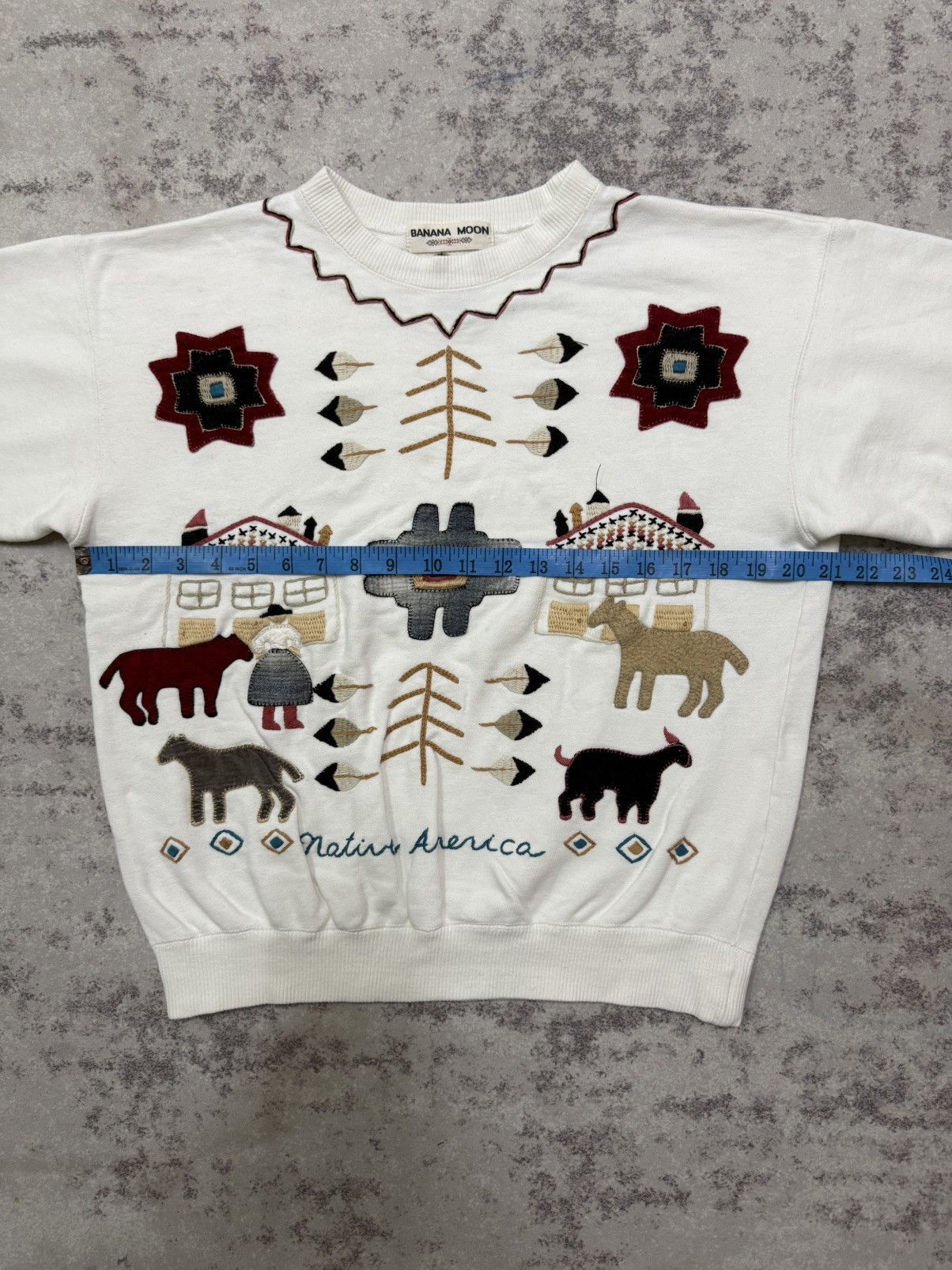 Native Vintage Banana Moon Native American Cropped Sweatshirt Size M / US 6-8 / IT 42-44 - 14 Thumbnail