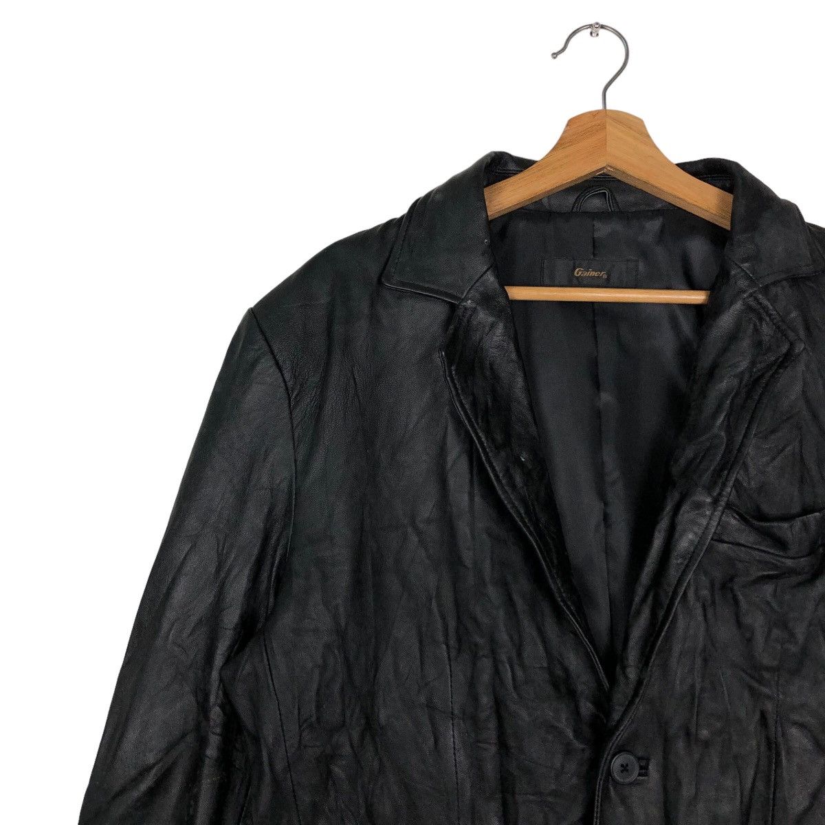 Japanese Brand 🔥90’s Vintage Biker Genuine Leather Jacket Gainer Japan Size US L / EU 52-54 / 3 - 7 Thumbnail