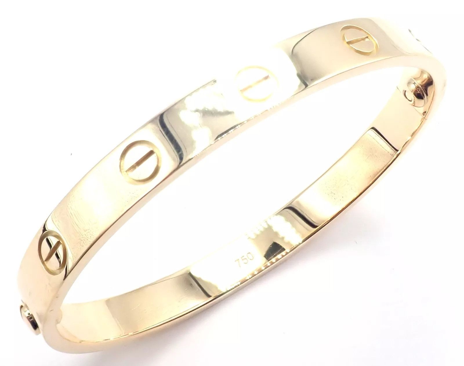 Cartier Cartier 18k Yellow Gold Love Bangle Bracelet Size 16 Paper Size ONE SIZE - 7 Thumbnail