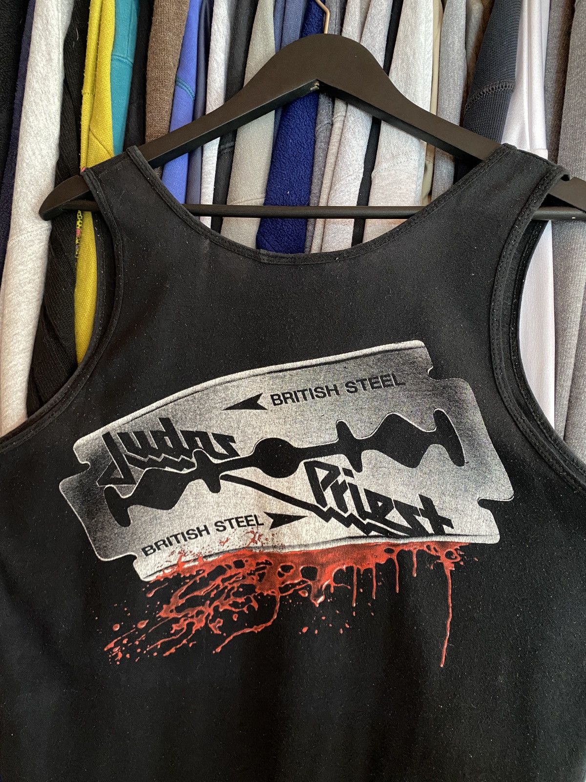 Band Tees VINTAGE JUDAS PRIEST BRITISH STEEL BOXY TANK TOP Size US M / EU 48-50 / 2 - 4 Thumbnail