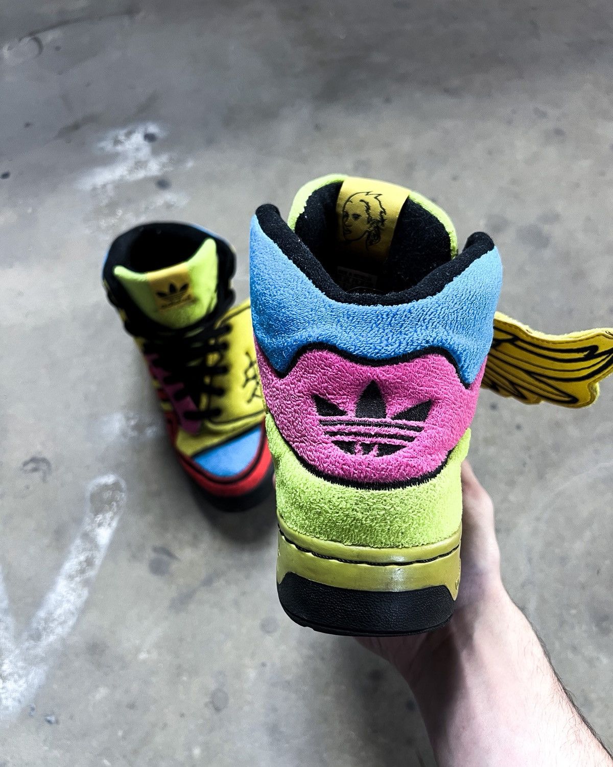 Jeremy Scott WINGS 2.0 RAINBOW TEDDY HIGH TOPS Size US 10 / EU 43 - 5 Thumbnail