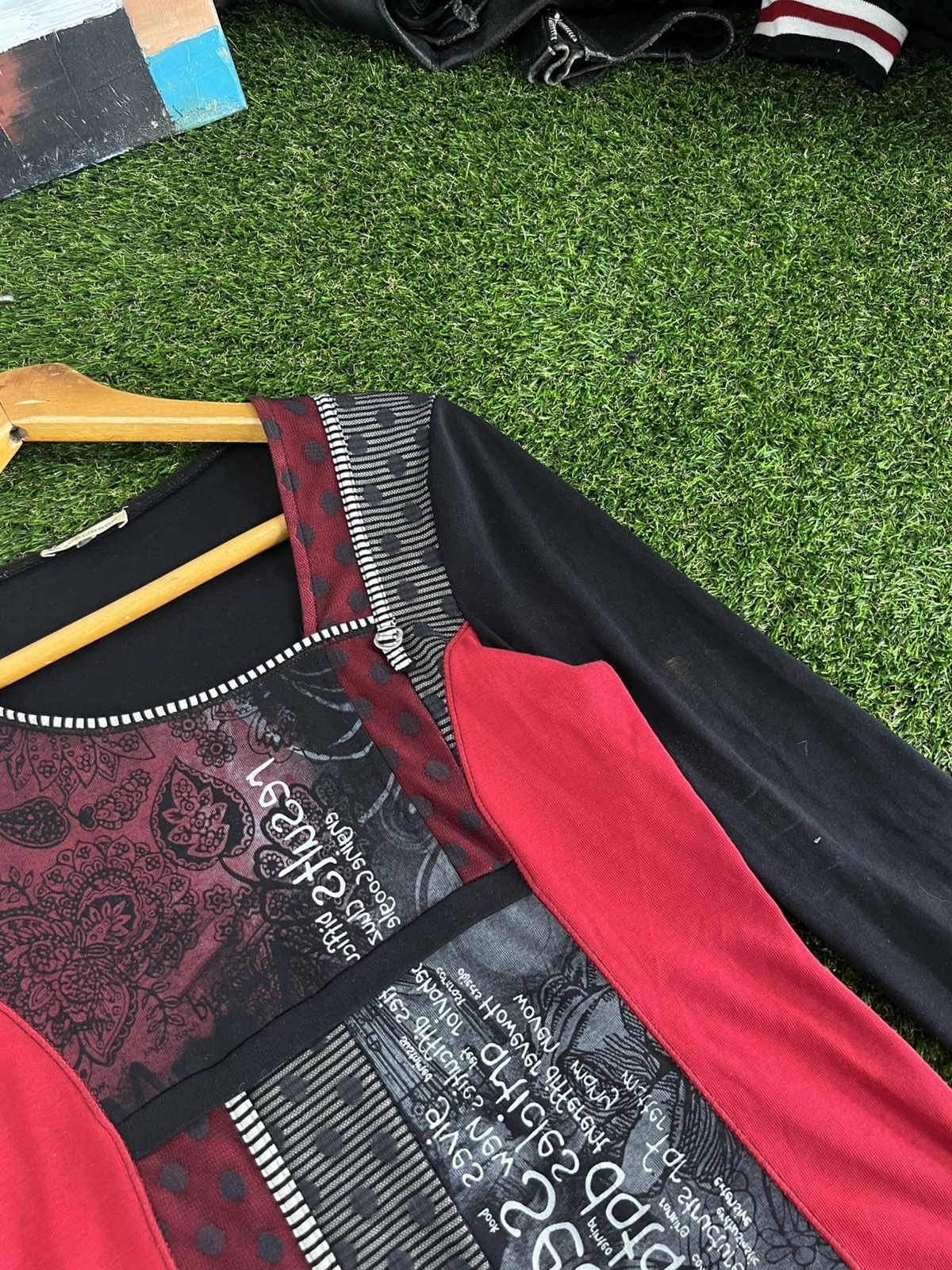 Japanese Brand Save the Queen avant garde vintage JPG style mesh longsleeve Size M / US 6-8 / IT 42-44 - 3 Thumbnail