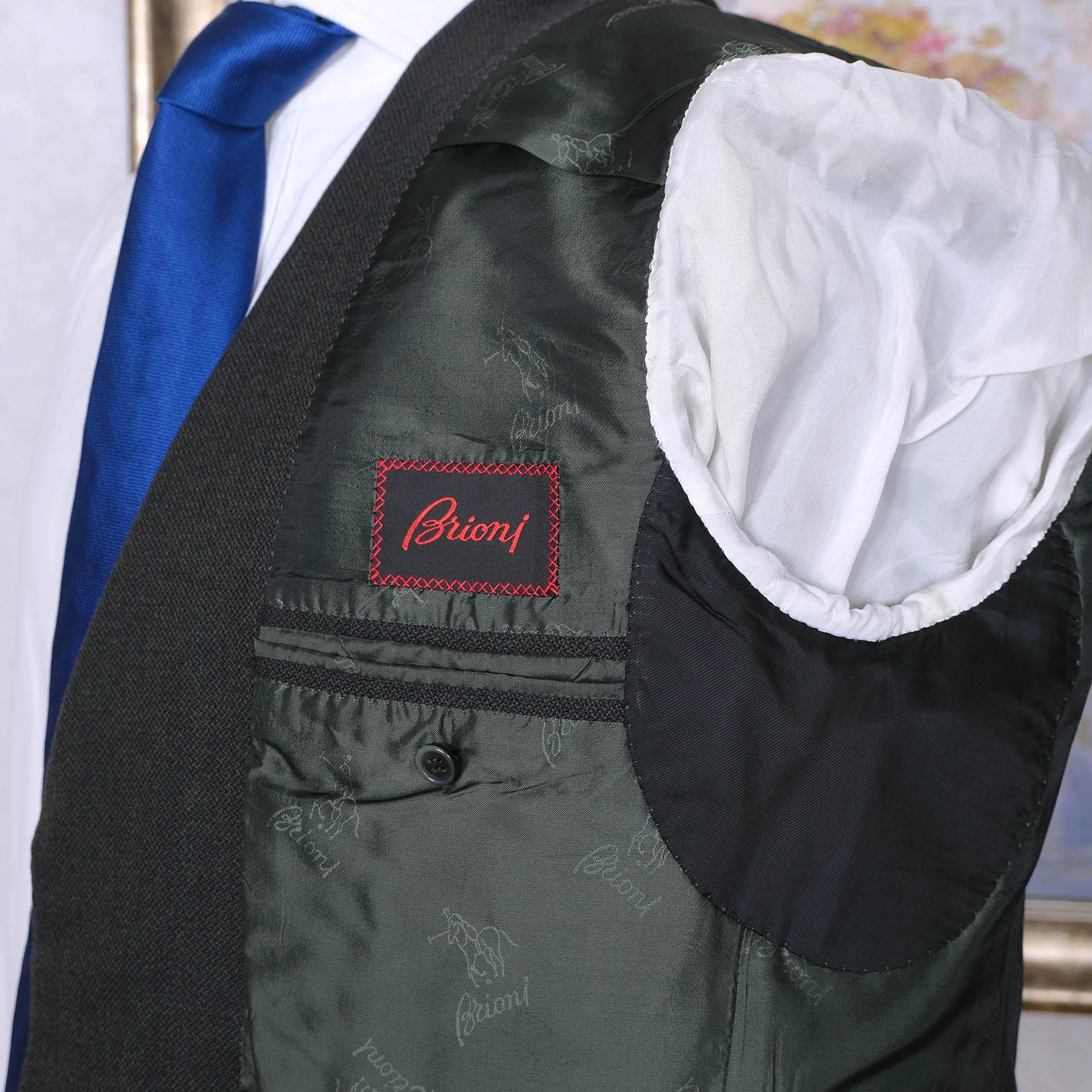 Brioni Brioni, green handmade sports jacket, size 40UK, soft fabric Size 40R - 6 Thumbnail