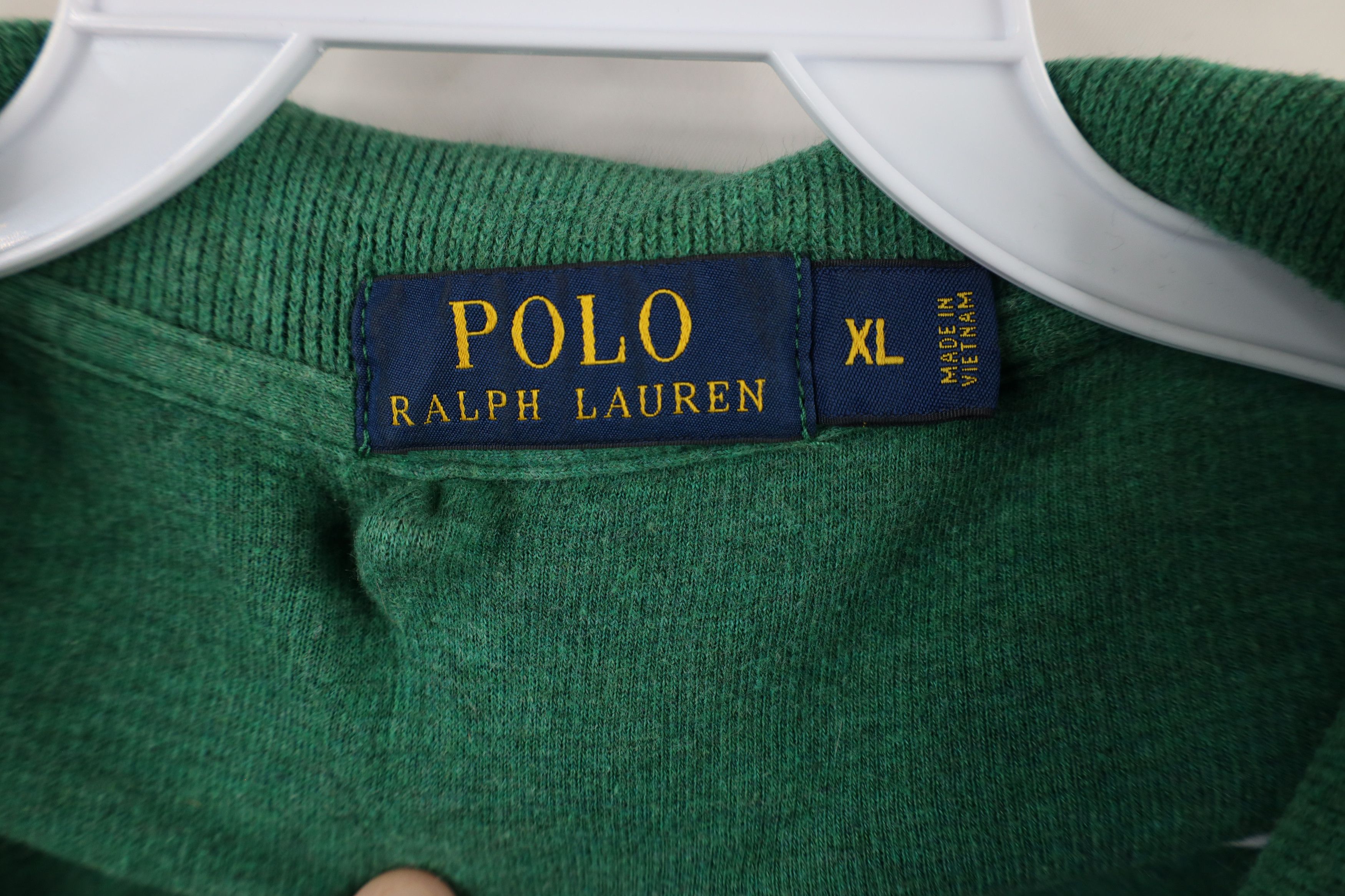 Ralph Lauren × Vintage Vintage Ralph Lauren Cotton Ribbed Knit Half Zip Sweater Size US XL / EU 56 / 4 - 9 Thumbnail
