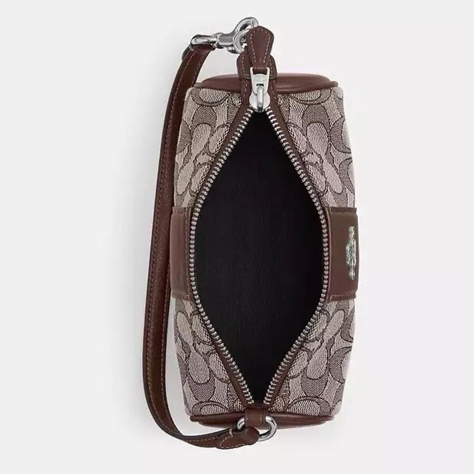 Coach NWT COACH Nolita Barrel Bag Jacquard Silver/Oak/Maple CU989 Size ONE SIZE - 8 Thumbnail