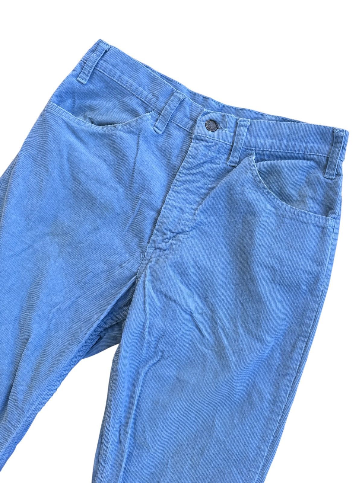 Levi's Vintage 1970s Levis Blue Corduroy Flare Pants Size US 30 / EU 46 - 3 Thumbnail