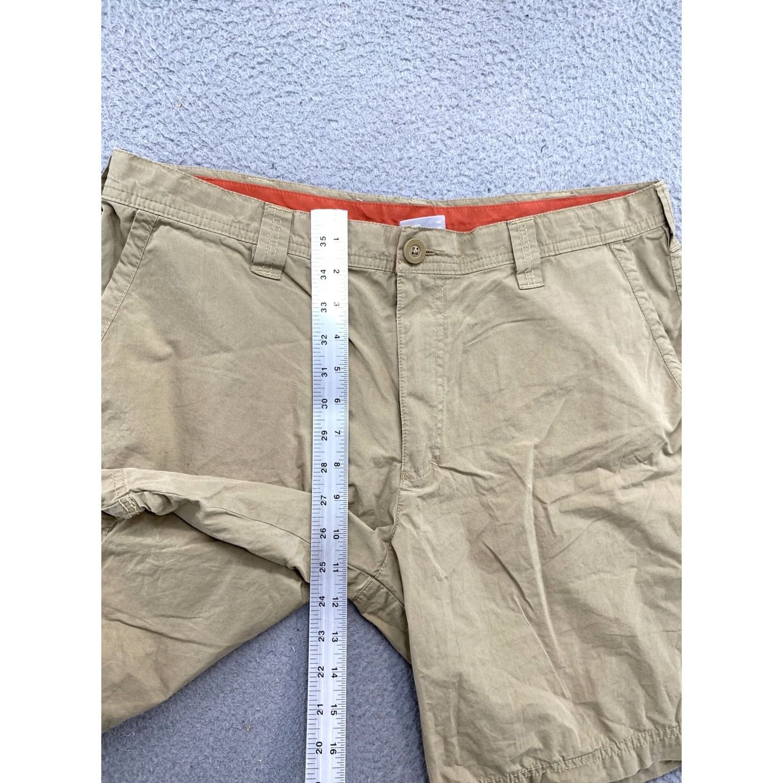 Vintage Columbia Mens Beige Fishing Hiking Outdoor Shorts 36 10” Inseam Regular Cargo Button Front Flat Front Logo Zipper Beige 36 Mens Size US 36 / EU 52 - 7 Thumbnail