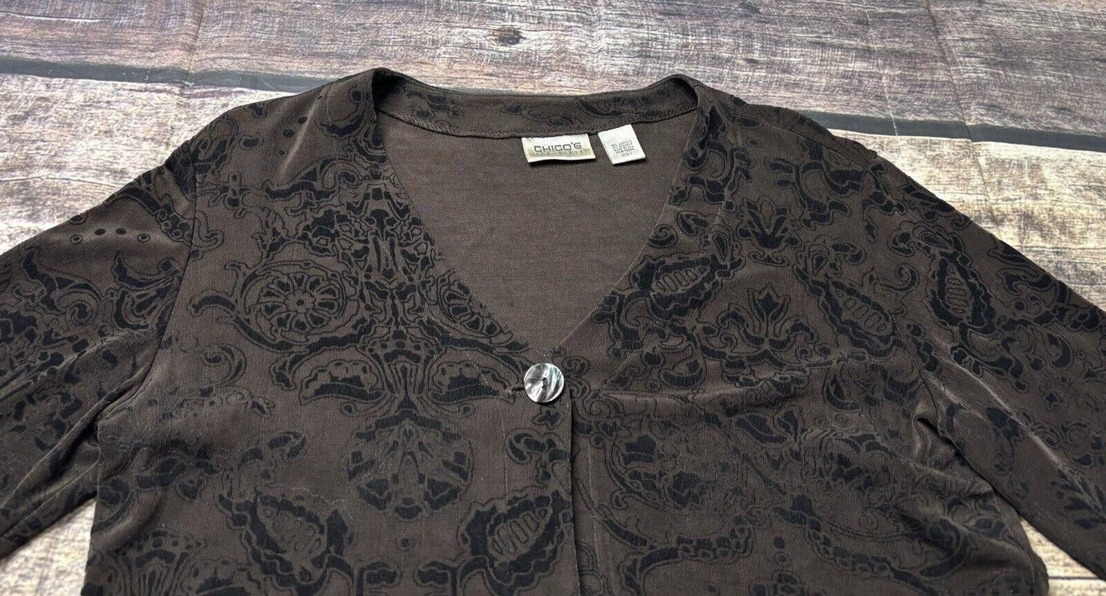 Chicos Chicos Design Cardigan Sweater Women's Size 1 Stretch USA Size M / US 6-8 / IT 42-44 - 4 Thumbnail
