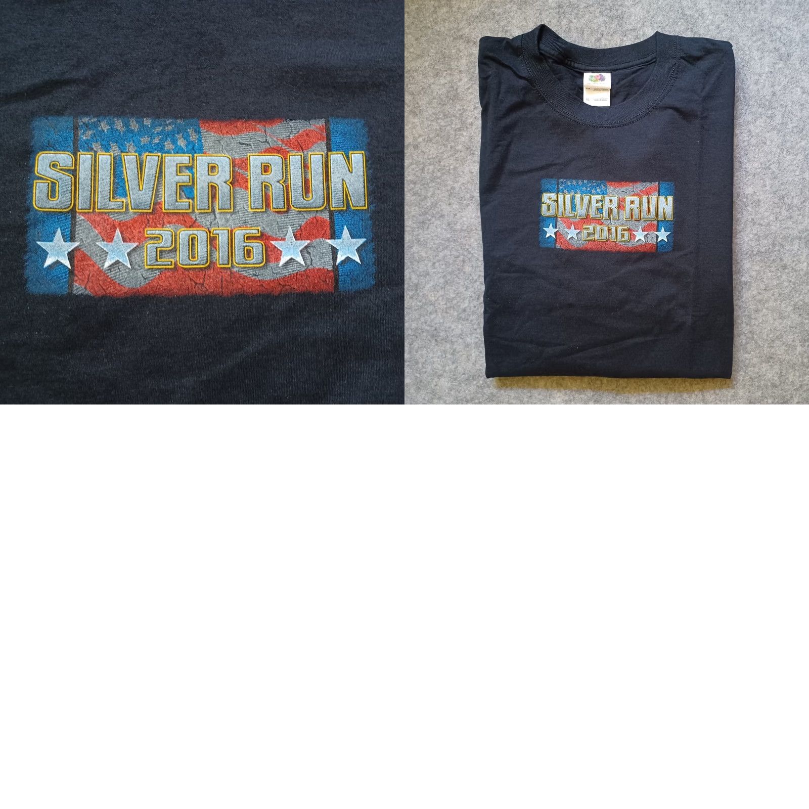 Fruit Of The Loom Virginia City Silver Run T Shirt Mens XL Black Bike Rally Two Sided 2016 Size US XL / EU 56 / 4 - 9 Thumbnail