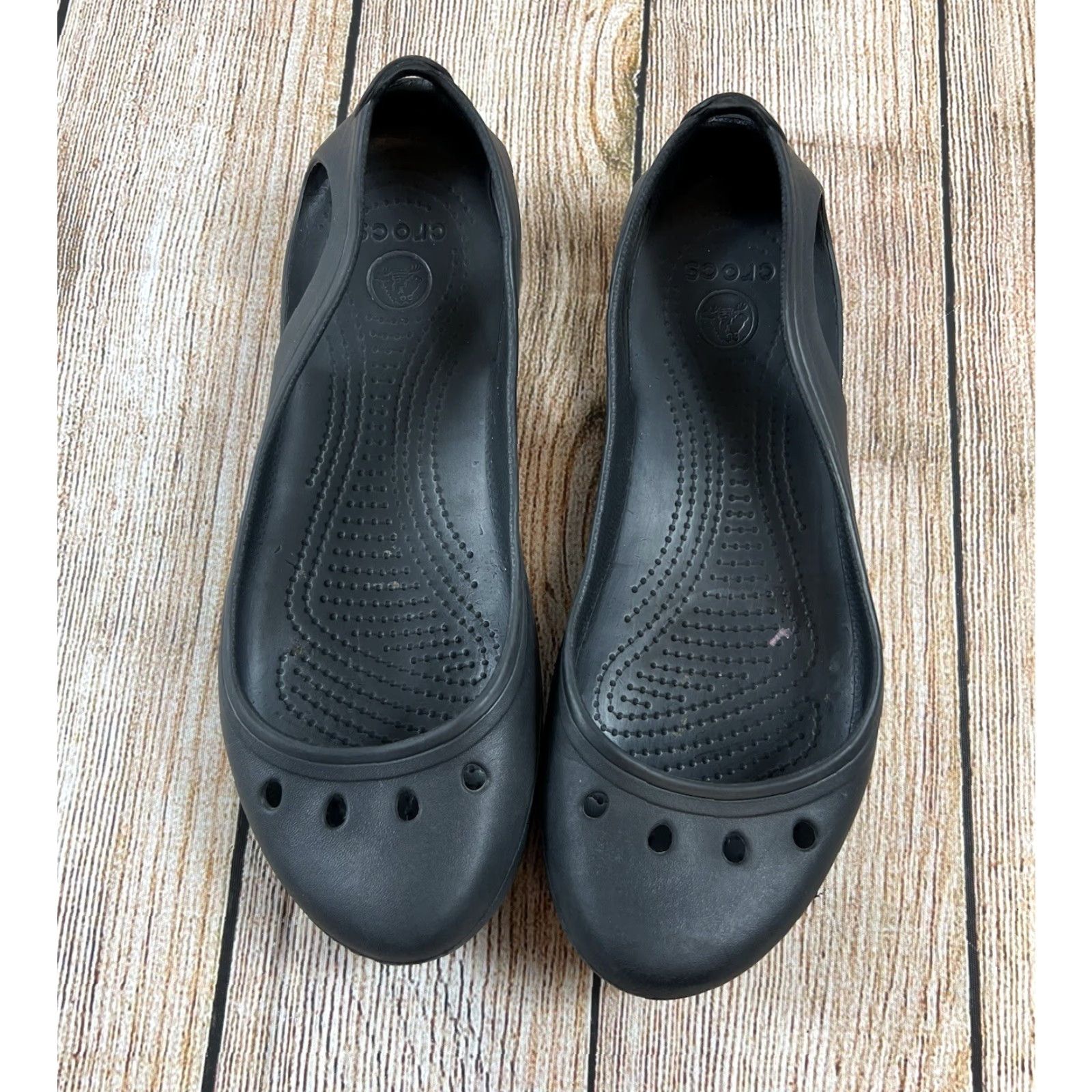 Crocs Crocs Women Ballet Flat Slips On Gray Kadee Comfort Casual Flat Shoes Size 9 M US 9 EU 38 Size M / US 6-8 / IT 42-44 - 2 Thumbnail
