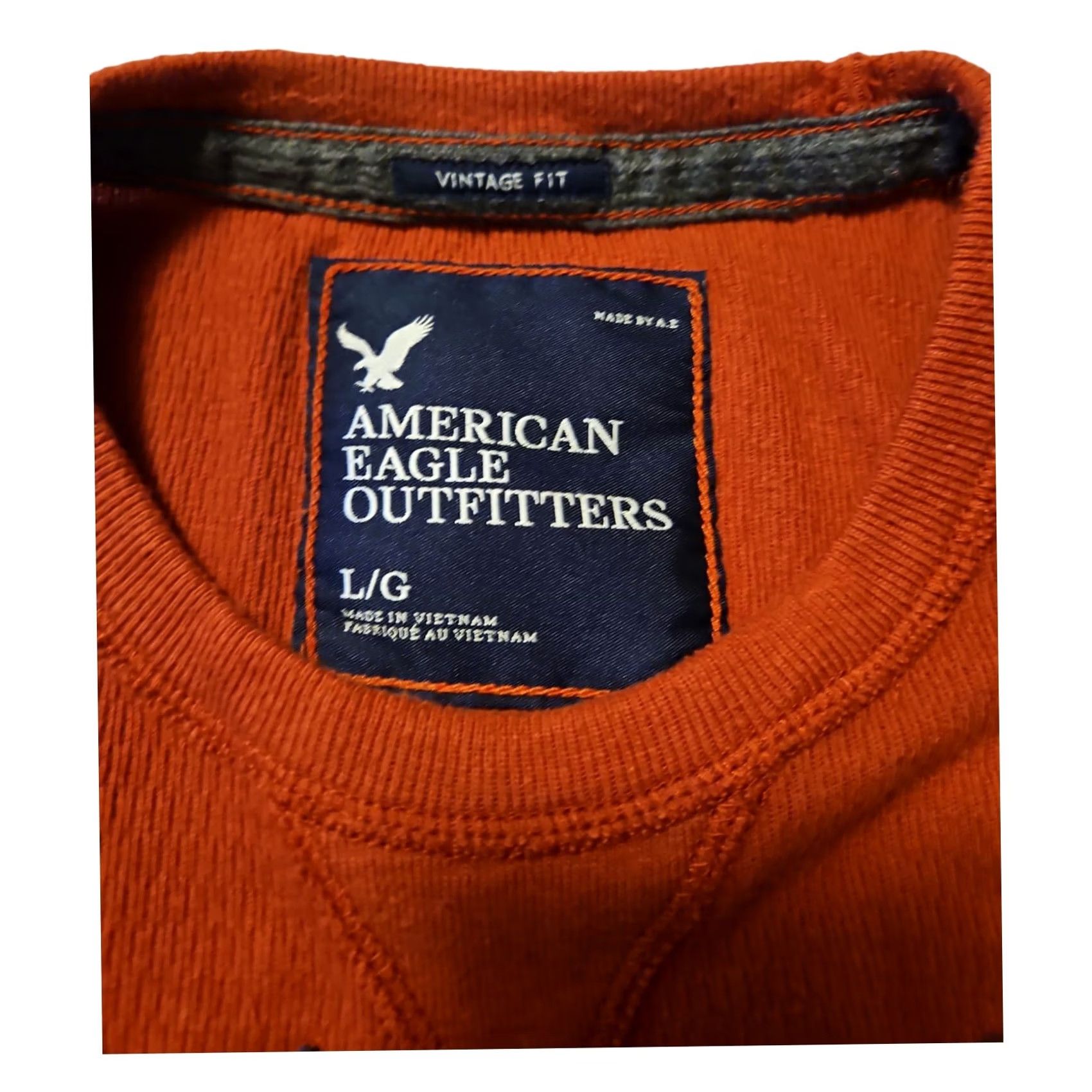 American Eagle Outfitters Vintage Fit American Eagle Sweater Large Men's Long Sleeve Lt Weight Embroidered Size US L / EU 52-54 / 3 - 2 Thumbnail