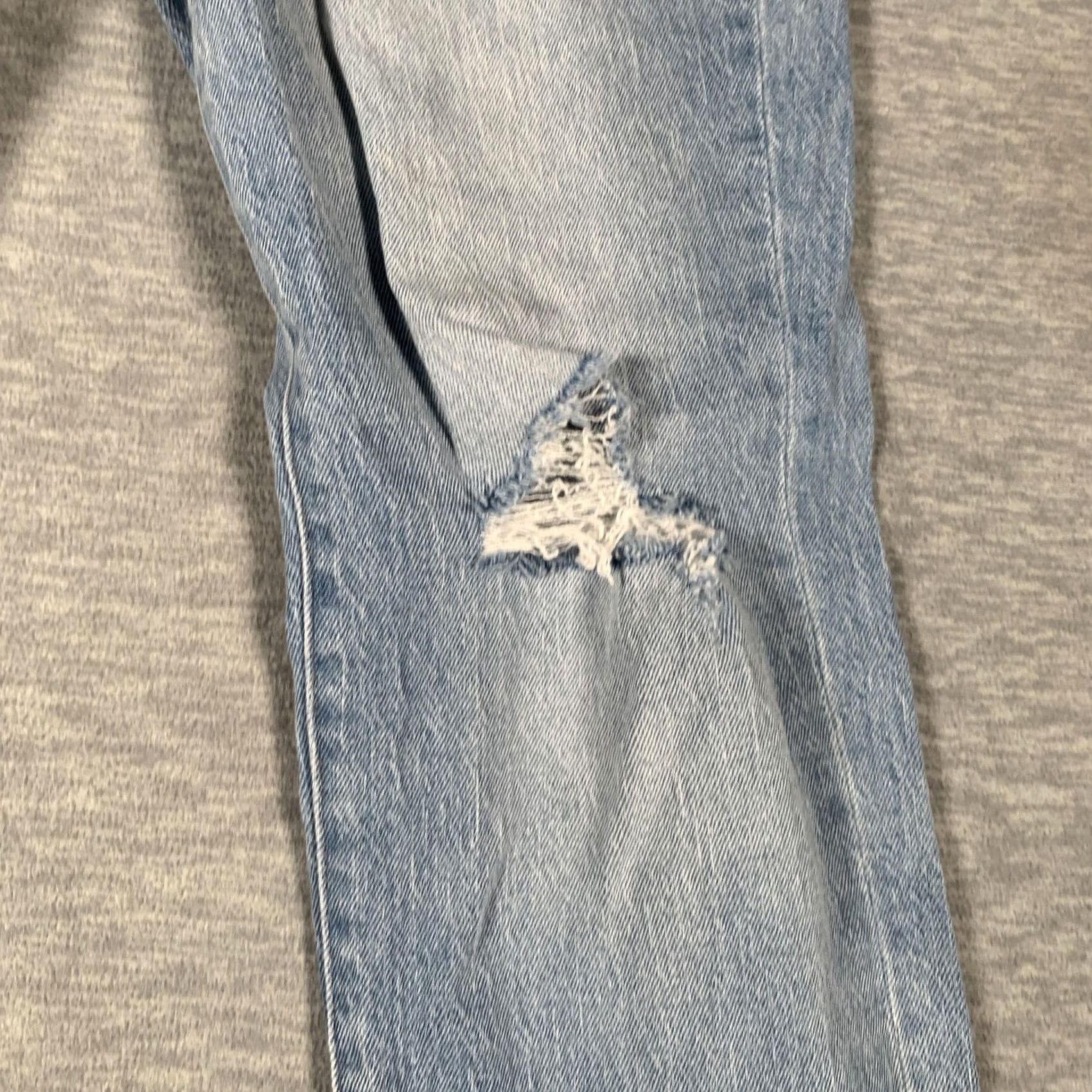 Madewell Madewell Jeans Womens 27 Blue The High-Rise Slim Boyjean Distressed Raw Hem Size 27" / US 4 / IT 40 - 5 Thumbnail