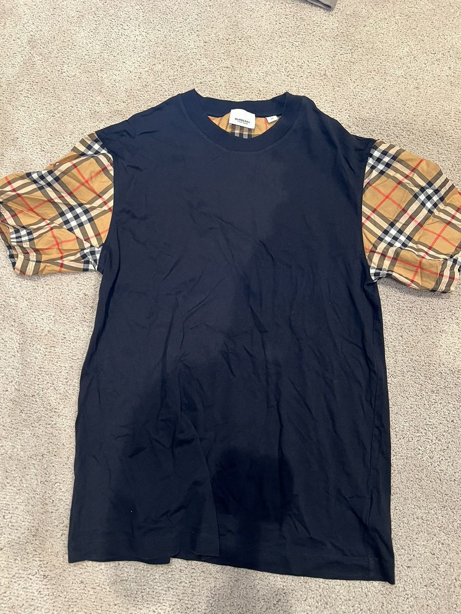 Burberry Burberry Check Pattern T-shirt Black Size US XS / EU 42 / 0 - 1 Thumbnail