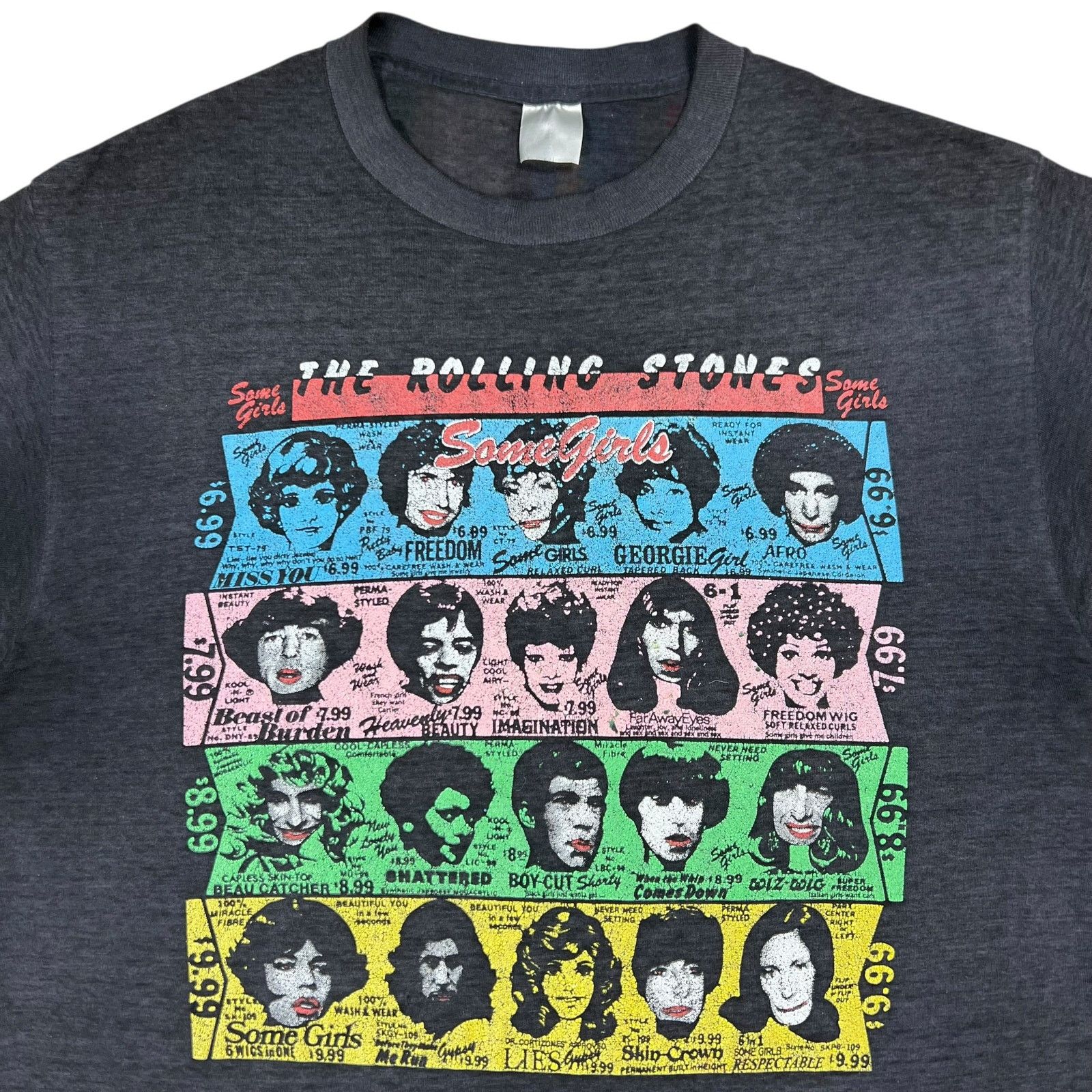 Band Tees × The Rolling Stones × Vintage 1980s The Rolling Stones Some Girls threadbare faded tee Size US L / EU 52-54 / 3 - 2 Thumbnail