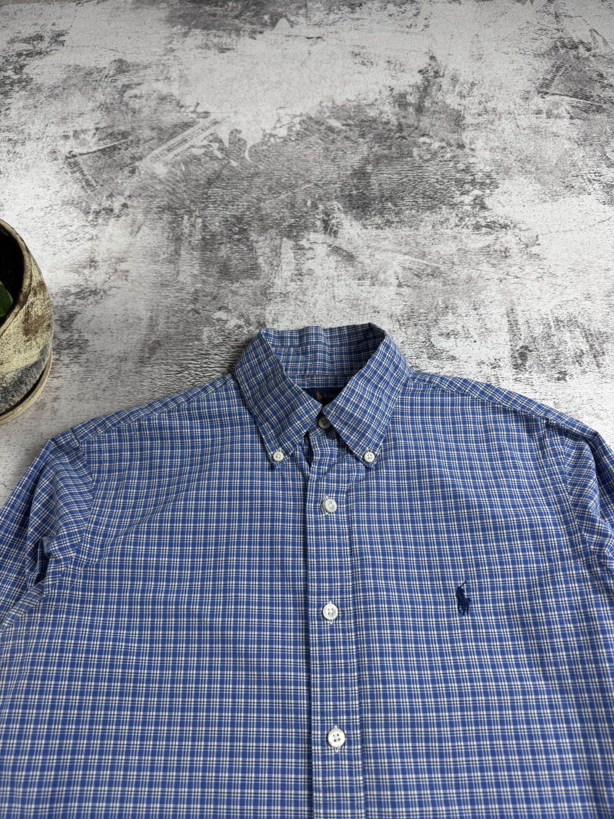 Polo Ralph Lauren Polo Ralph Lauren M Checked 120’s 2-ply Button Blue Men’s Plaid LongSleeve Shirt Size US M / EU 48-50 / 2 - 6 Thumbnail