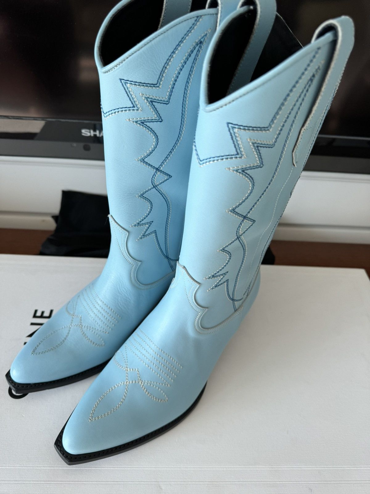 Celine × Hedi Slimane Grail-SS22 runaway western boots Size US 7 / EU 40 - 5 Thumbnail