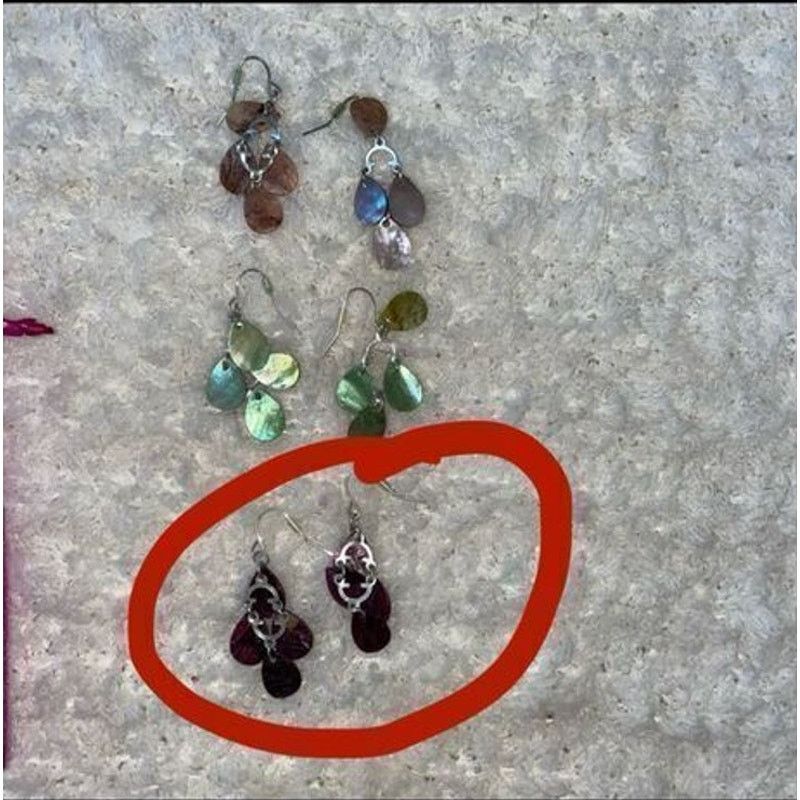 Other Dark Purple and Silver Multi-Pendant Drop Earrings | Sz OS Size ONE SIZE - 3 Thumbnail