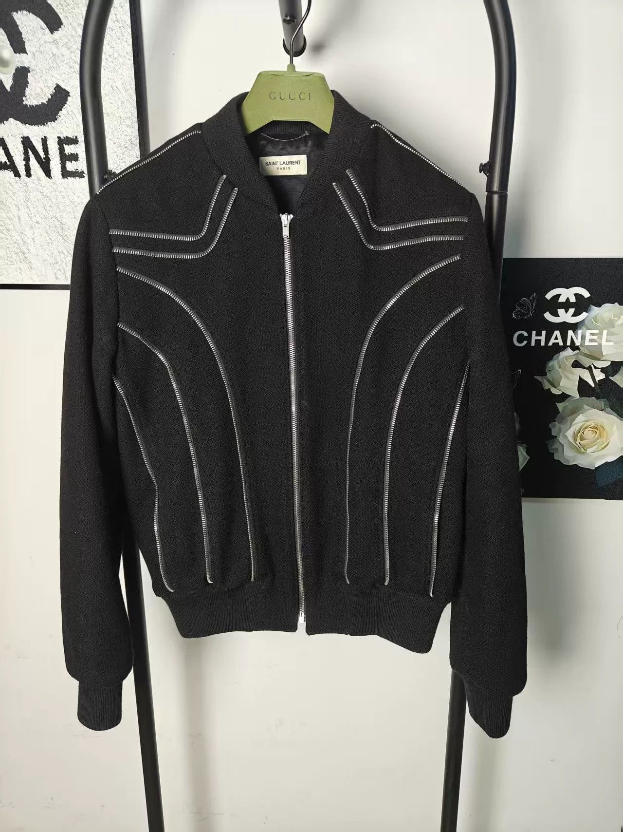 Saint Laurent Paris Saint Laurent Black Zip Jacket Size US M / EU 48-50 / 2 - 1 Thumbnail