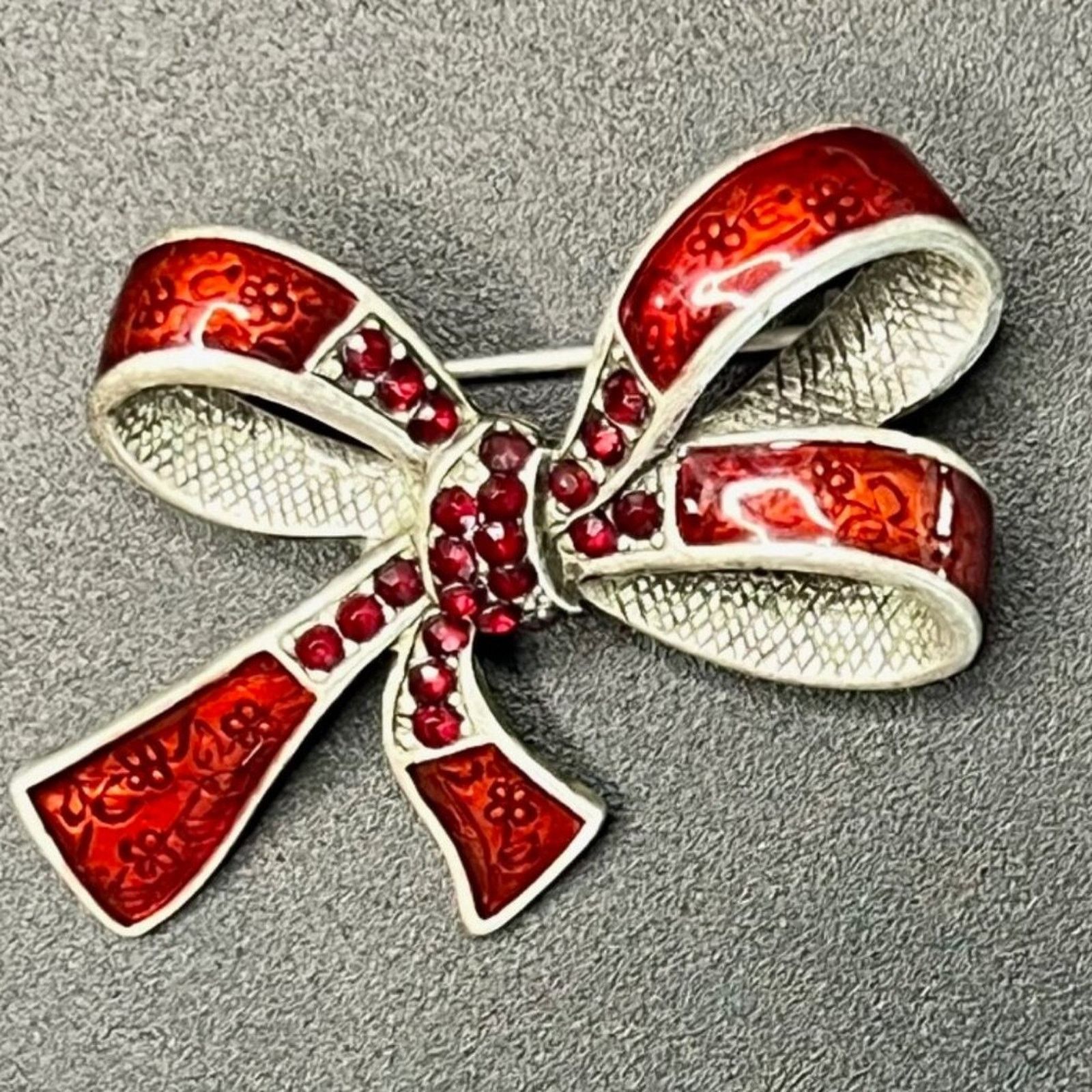 & Other Stories TC – Tonya’s Creations, 1980’s Red Rhinestone Bow Brooch Size ONE SIZE - 1 Preview