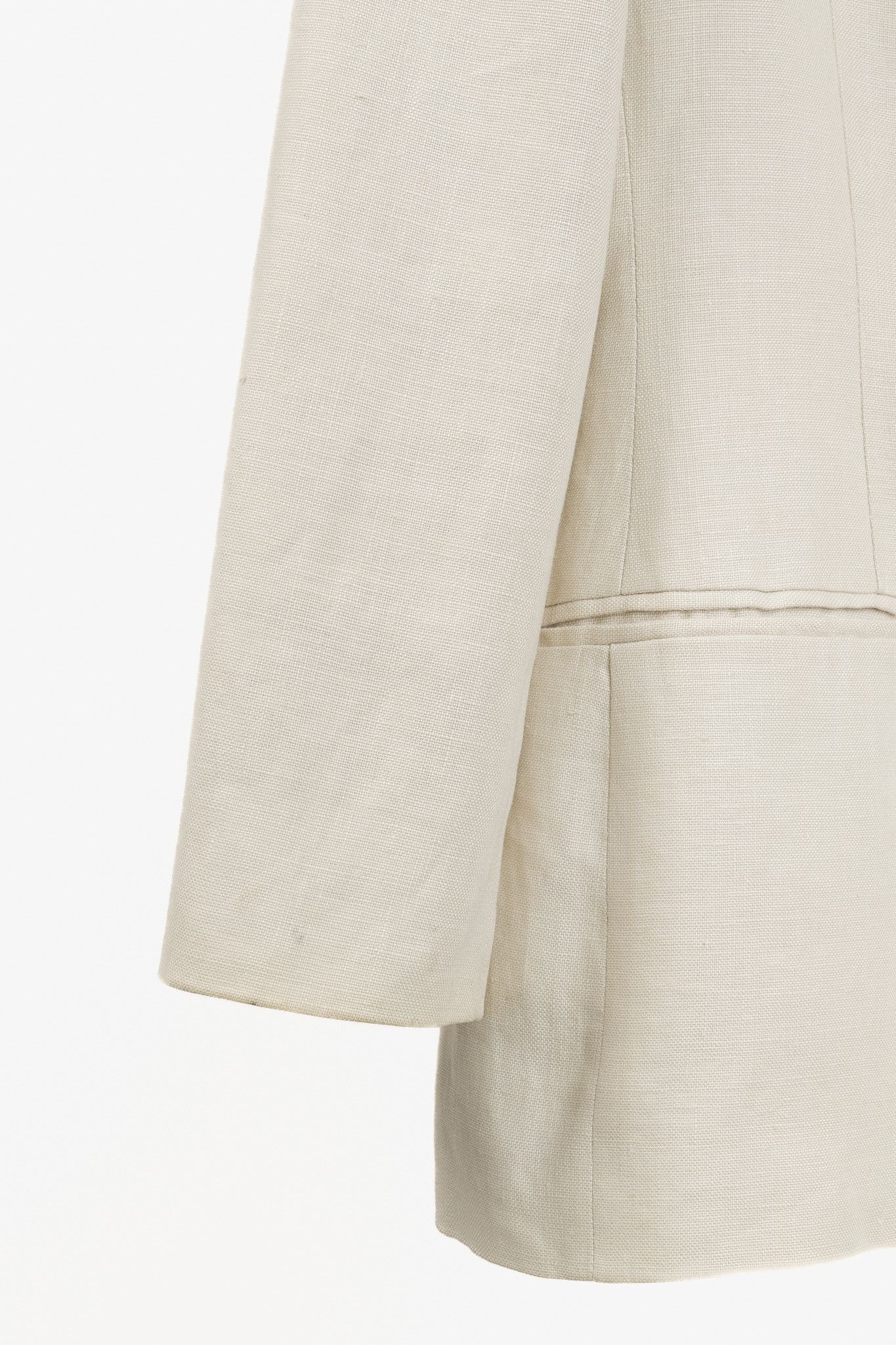 Armani Collezioni Armani Collezioni Vintage Tan Linen Double Breasted Blazer Size M / US 6-8 / IT 42-44 - 6 Thumbnail