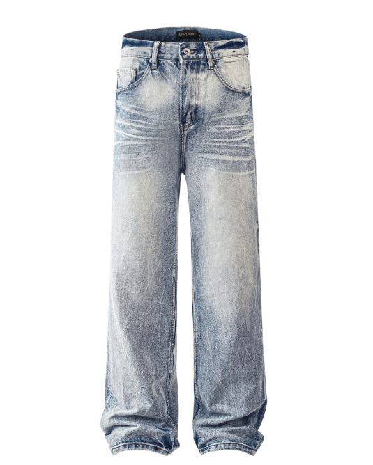 Japanese Brand × Jean Retro fashion street style distressed washed jeans Size US 32 / EU 48 - 1 Thumbnail