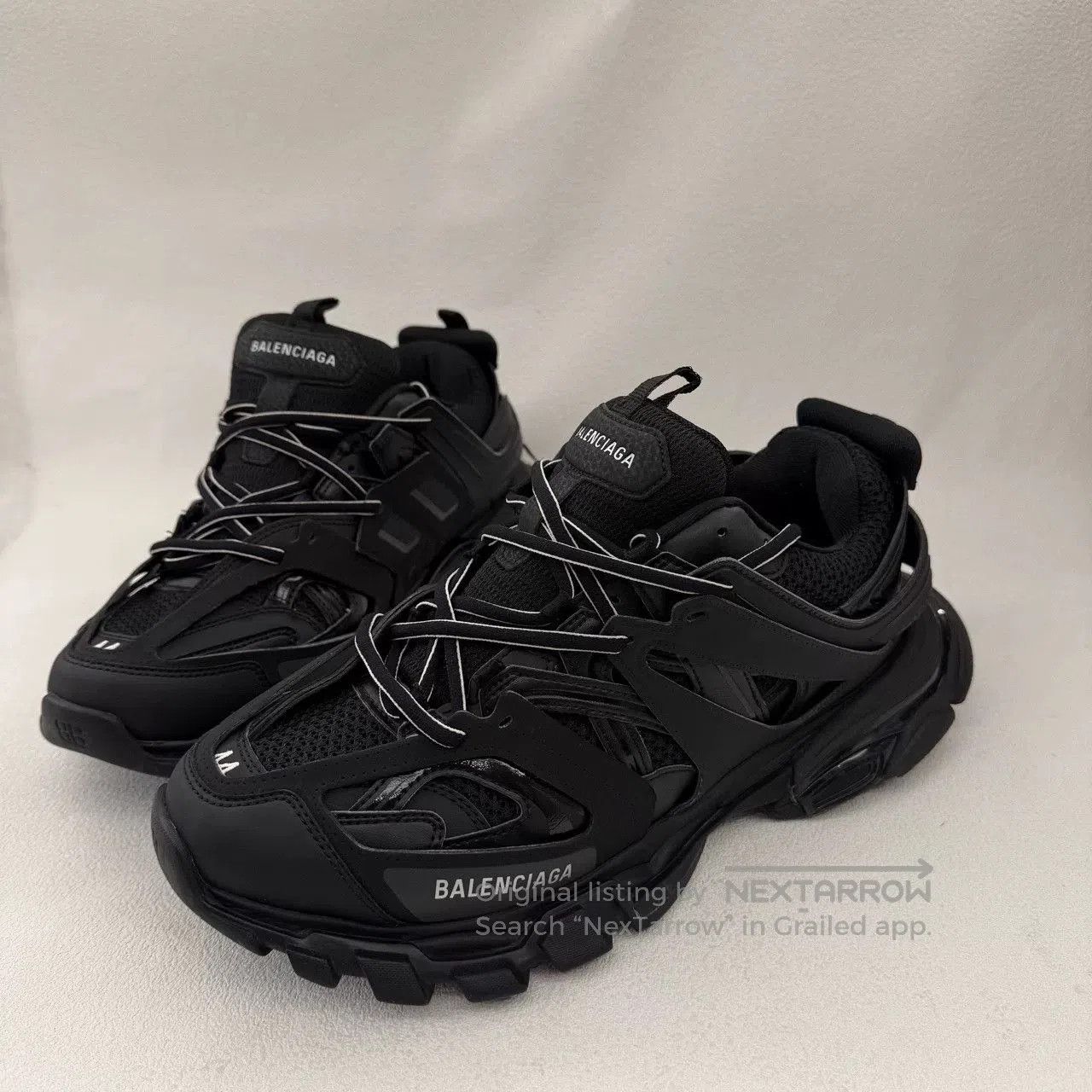 balenciaga track 1.0 black sneakers for men.