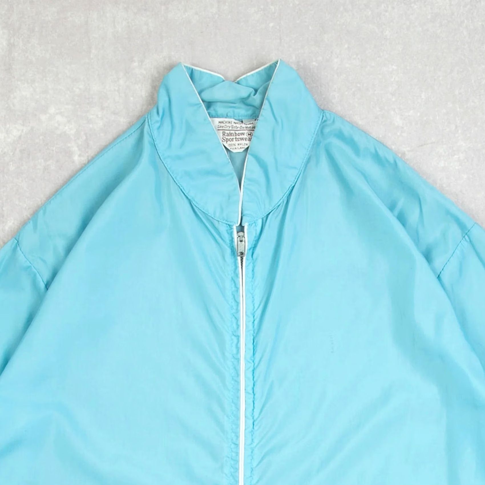 Vintage Vintage Men's 1980s Unbranded Lightweight Full Zip Jacket Blue Medium Size US M / EU 48-50 / 2 - 3 Thumbnail