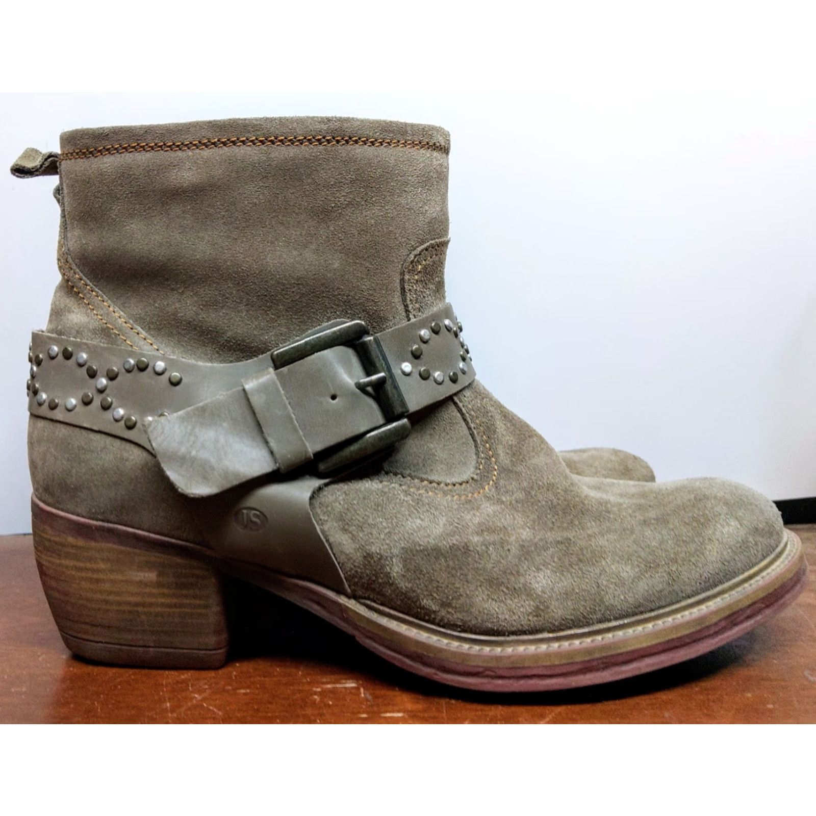 Vintage Josef Seibel Toni Boots Womens 10 Gray Brown Leather Ankle Zip Block Heel Vintage No N/A Size US 10 / IT 40 - 6 Thumbnail