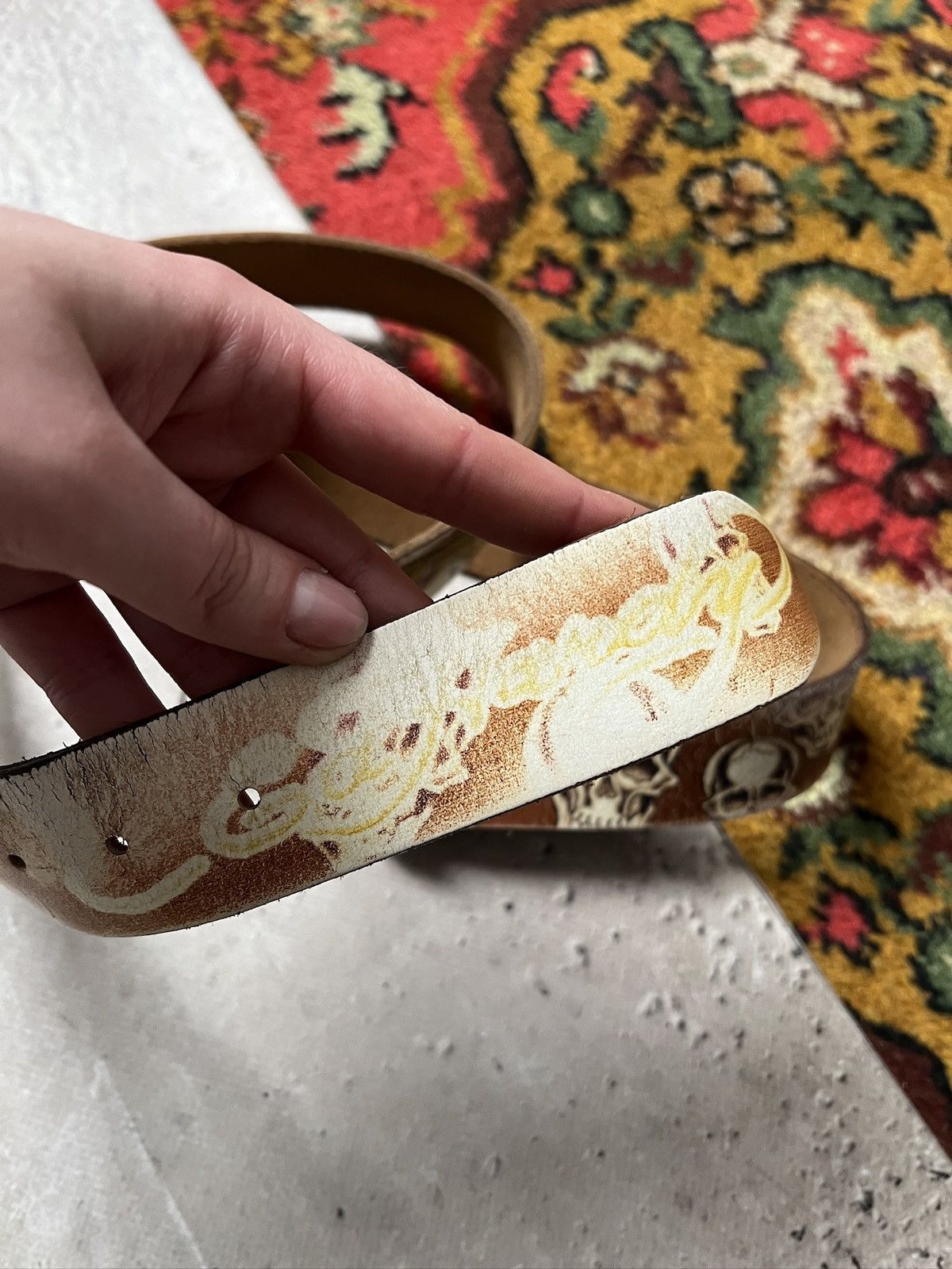 Ed Hardy Edhardy leather monogram y2k belt hype fashion archive Size ONE SIZE - 3 Thumbnail