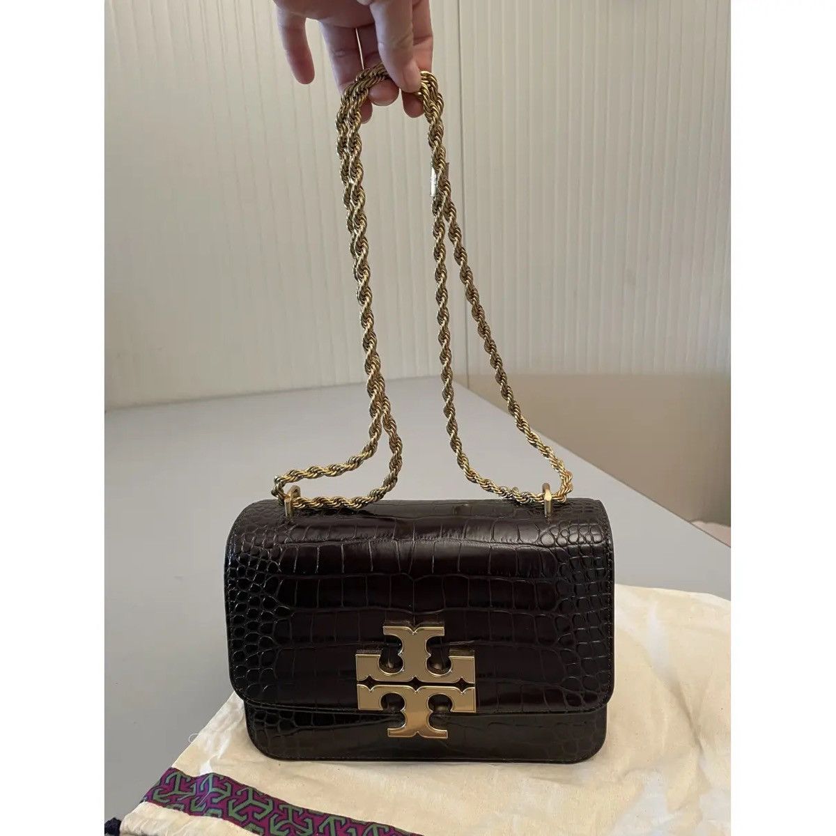 Tory Burch Tory Burch Handbag Leather Size ONE SIZE - 1 Thumbnail