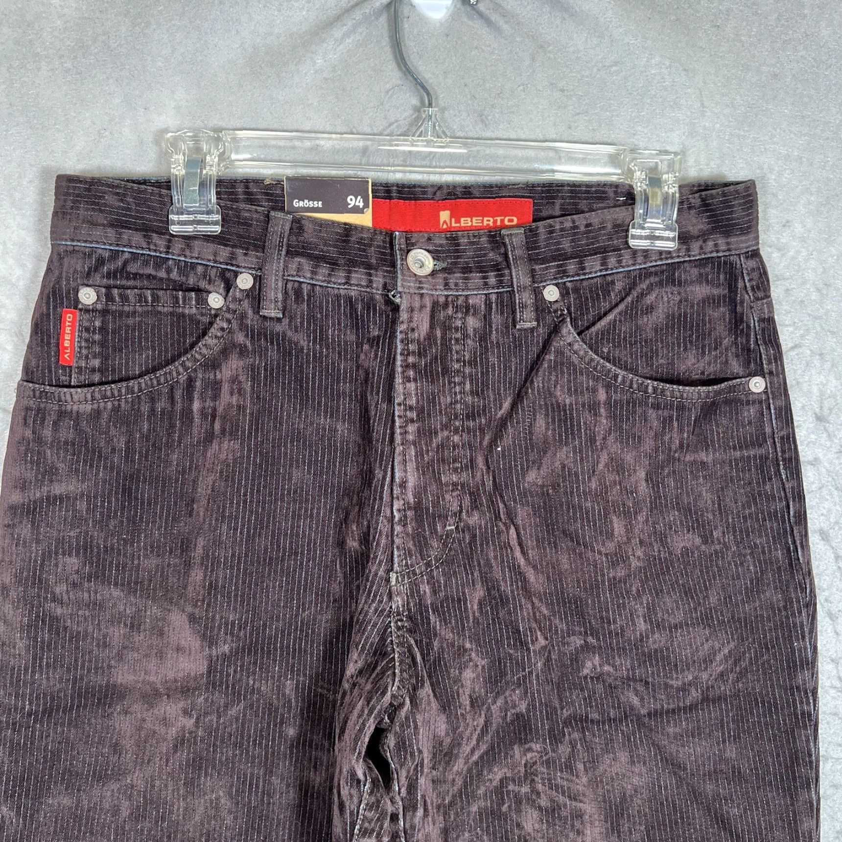 Vintage VINTAGE Alberto Denim Jeans Adult 32 x 34 Purple Denim Straight Size US 32 / EU 48 - 7 Thumbnail