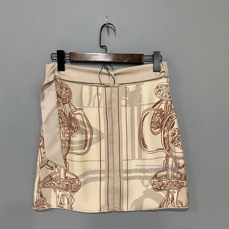 Hermes Hermes Patterned silk skirt Size 24" / US 00 / IT 34 - 3 Thumbnail