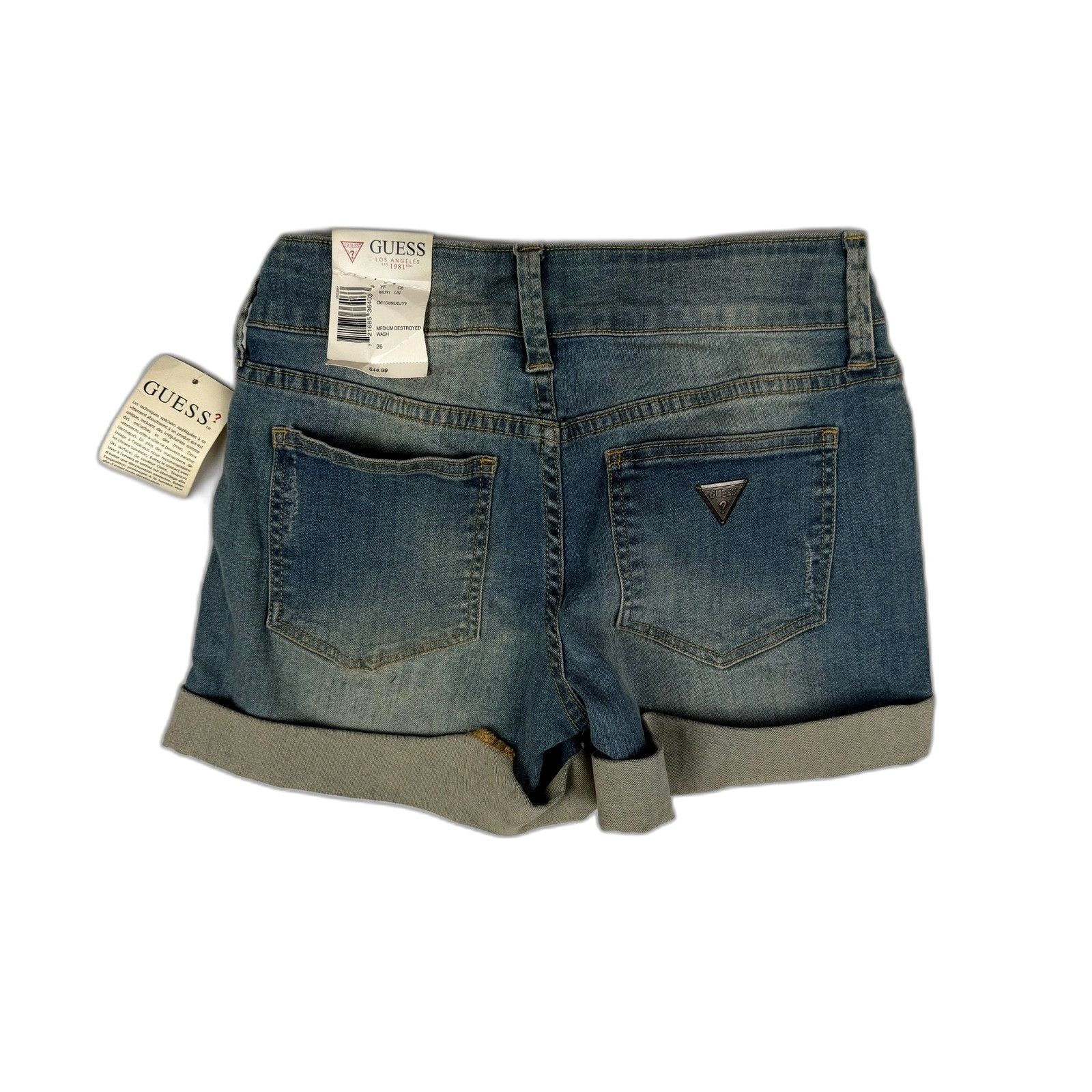Guess Guess Los Angeles Denim Shorts Size 26 Light Wash Cuffed Jea Size US 26 / EU 42 - 1 Thumbnail