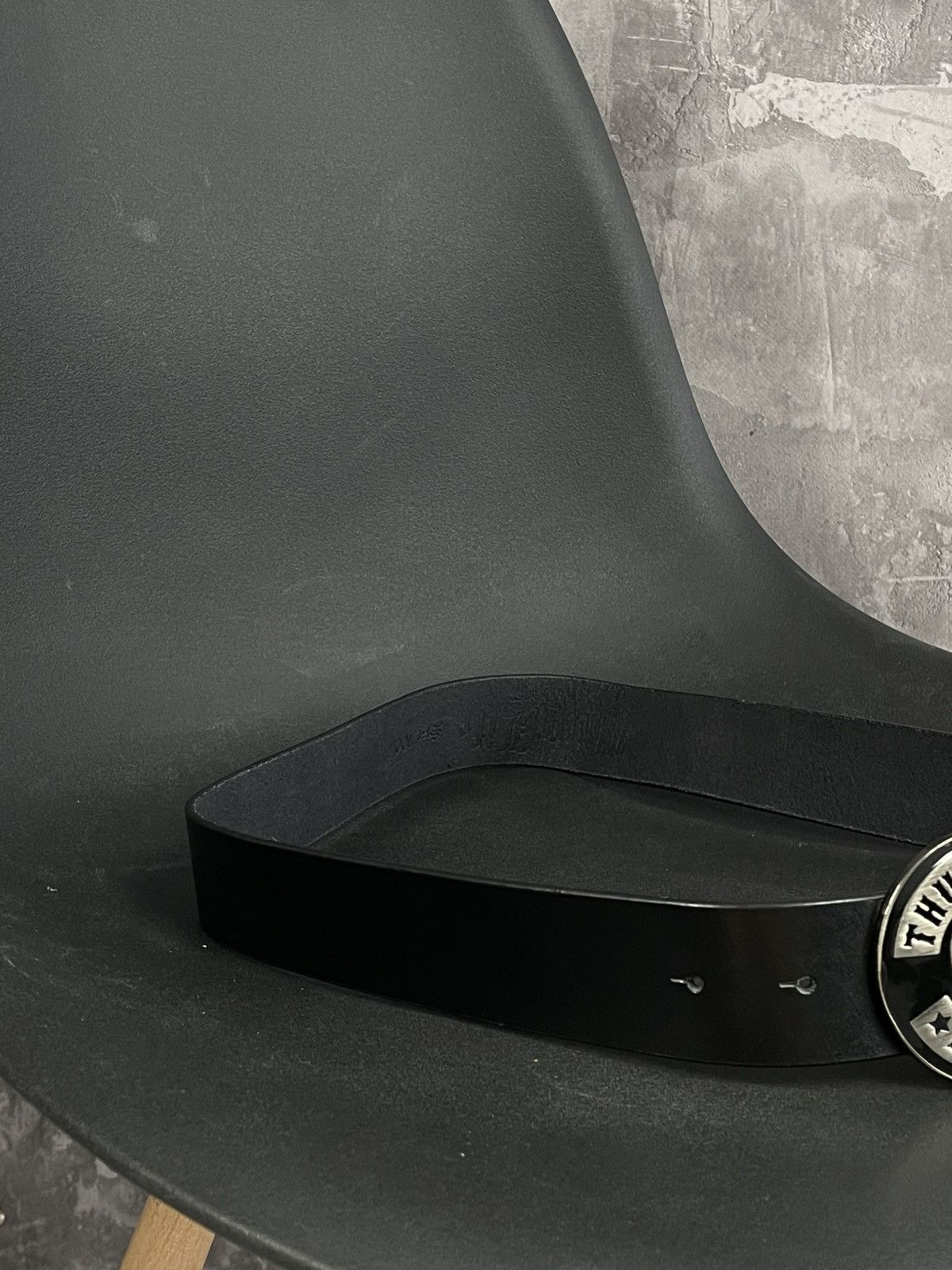 Hysteric Glamour Y2K Big Metal Buckle “Thug Life” Streetwear Black Belt Size ONE SIZE - 6 Thumbnail