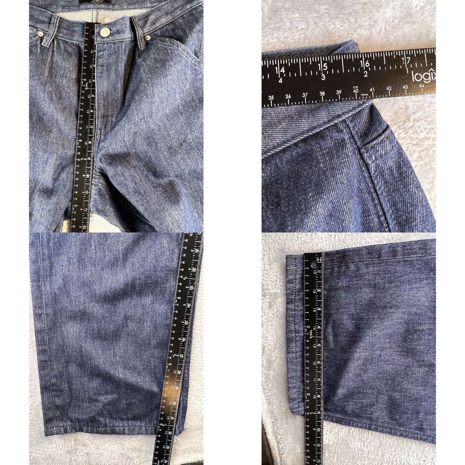 Banana Republic Banana Republic Jeans Slouch Straight Womens Size 30L Blue Denim 5-Pocket Dark Wash Indigo Straight Jeans Womens Size 30" / US 8 / IT 44 - 8 Thumbnail