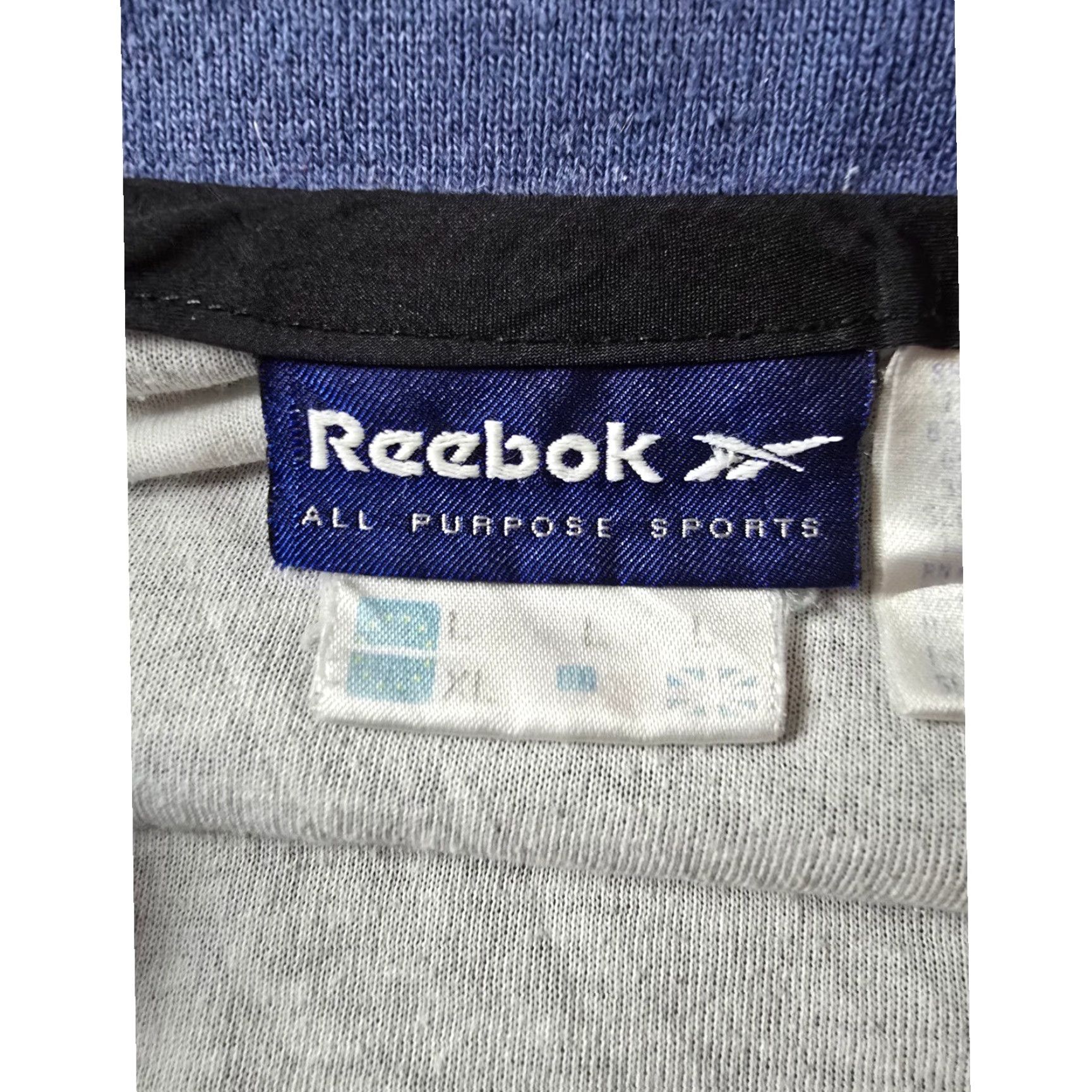 Reebok VINTAGE Reebok Track Jacket Mens L Blue Black Windbreaker Full Zip White Pockets Zipped Pockets Casual Activewear Size US L / EU 52-54 / 3 - 5 Thumbnail