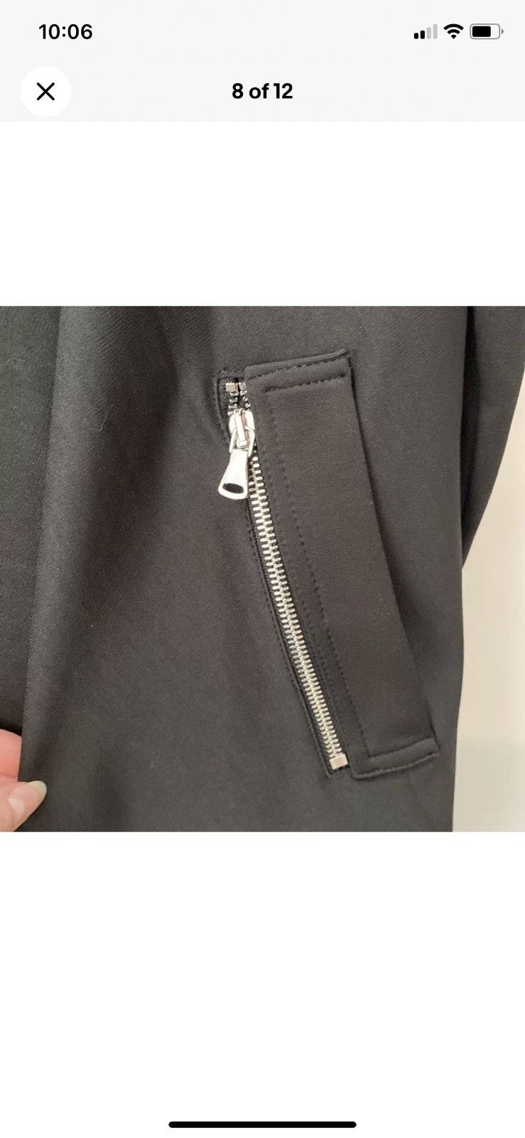Designer PATRIZIA LUCA | NWT Modern Trench Coat Swing Jacket - Black Size M / US 6-8 / IT 42-44 - 8 Thumbnail