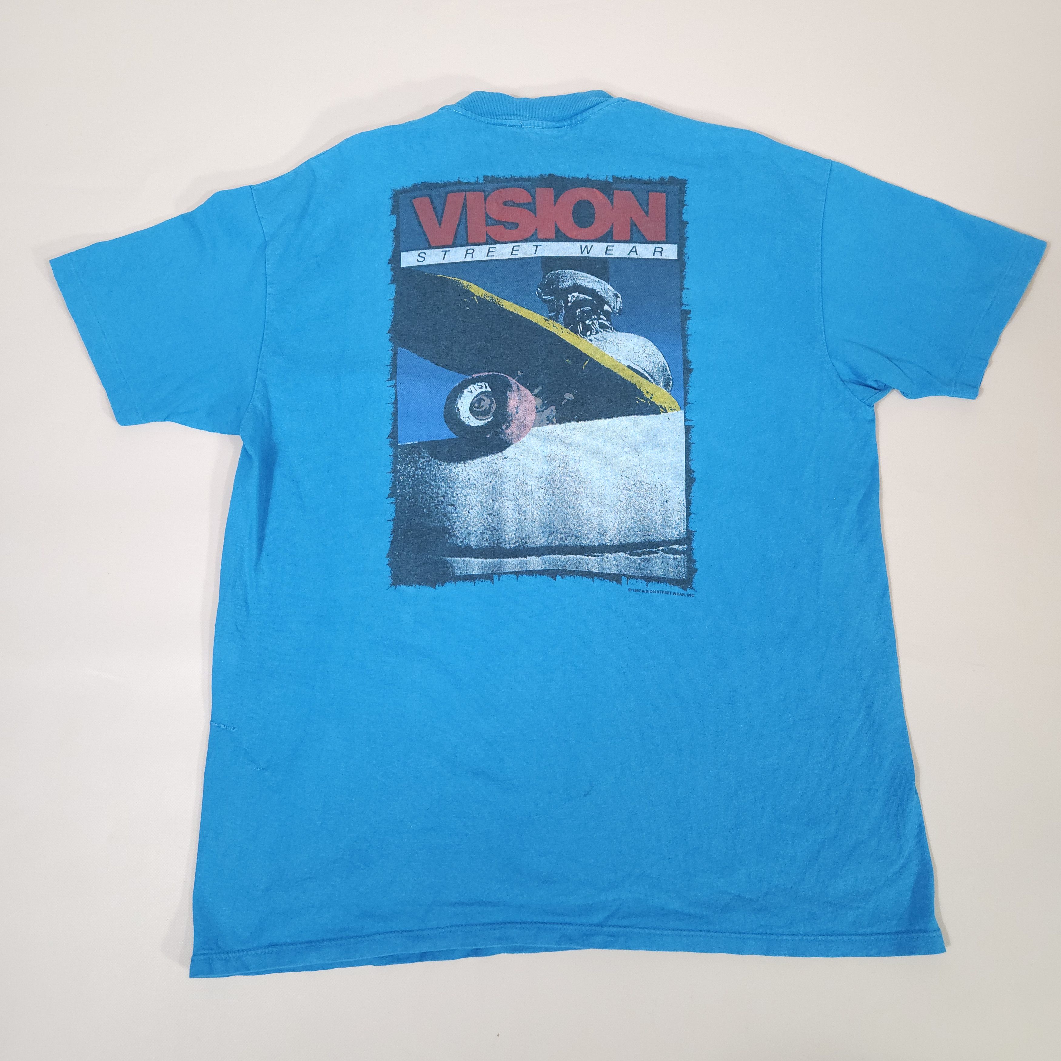 VINTAGE 90's THRASHER MAGAZINE PUSHEAD SKATE T SHIRT L SANTA