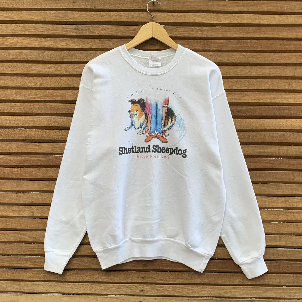 Hanes × Vintage Vintage Hanes Shetland Sheepdog Crewneck Big Logo Size M / US 6-8 / IT 42-44 - 1 Thumbnail