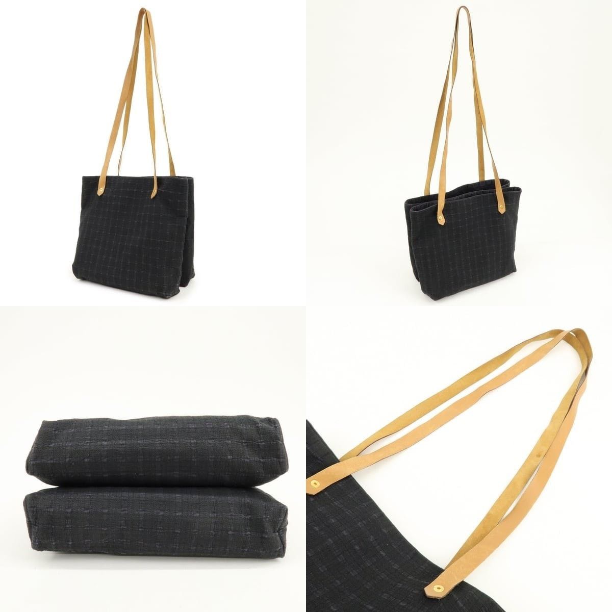 Hermes Hermes Amedaba Cabas de Poche Cotton Canvas & Leather Tote Size ONE SIZE - 3 Thumbnail
