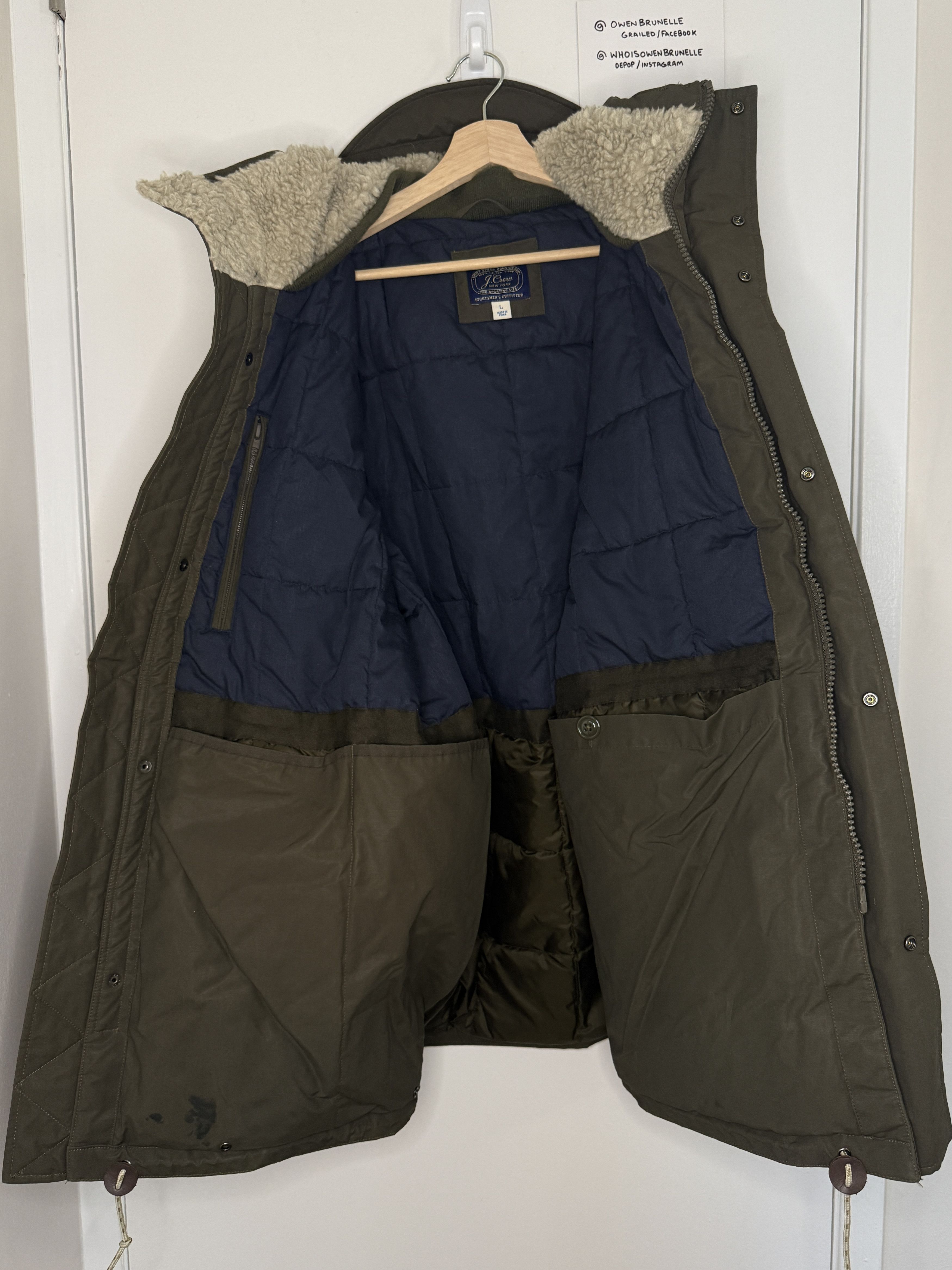 J.Crew J.Crew Nordic Parka PrimaLoft Olive L Premium Sherpa Hood Size US L / EU 52-54 / 3 - 2 Thumbnail