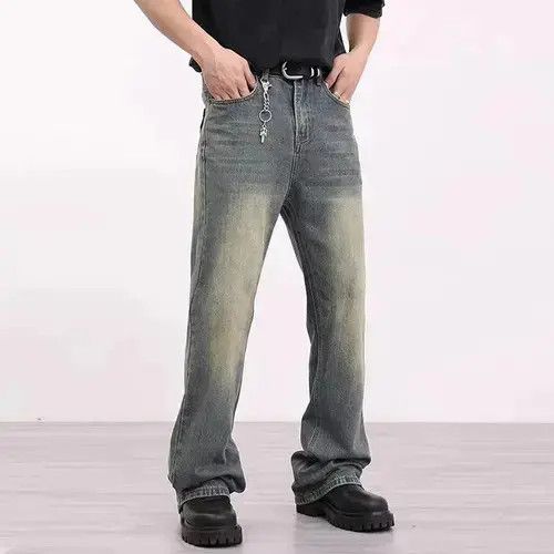 Jean Yellow Mud Straight Flare Jeans Pants Size US 32 / EU 48 - 7 Thumbnail