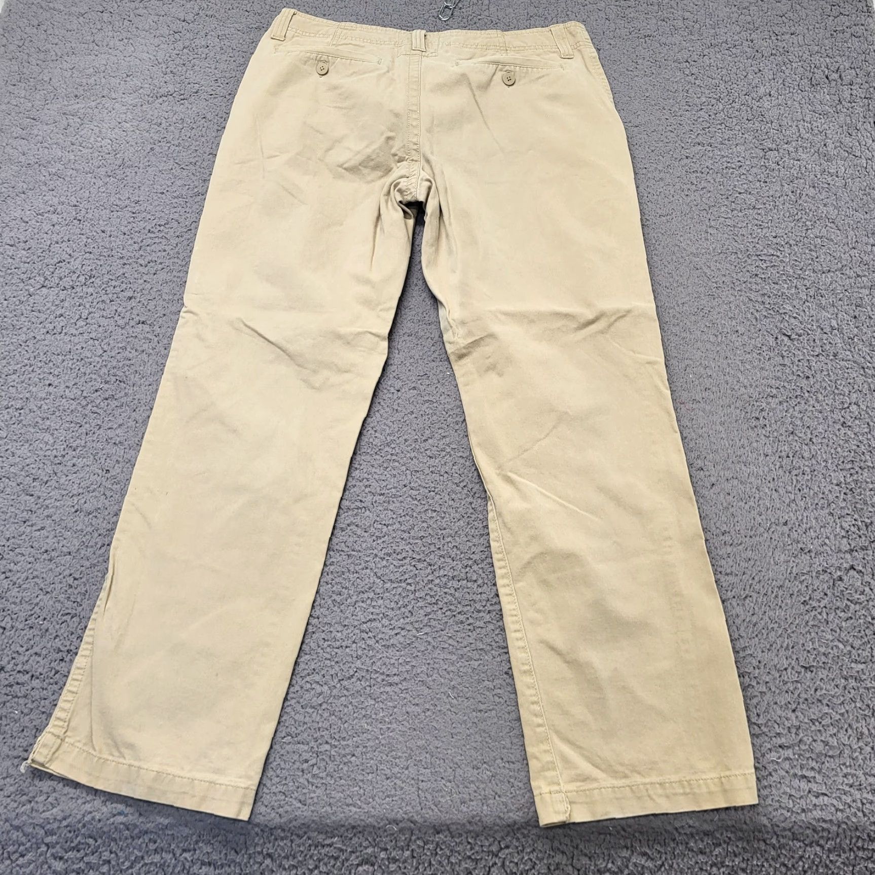 Vintage Urban Pipeline Pants Men's 32x32 Khaki Chino Straight Leg Casual Workwear Travel | Regular | Beige | 32x32 | Denim? (Note: see constraints) Size US 32 / EU 48 - 3 Thumbnail