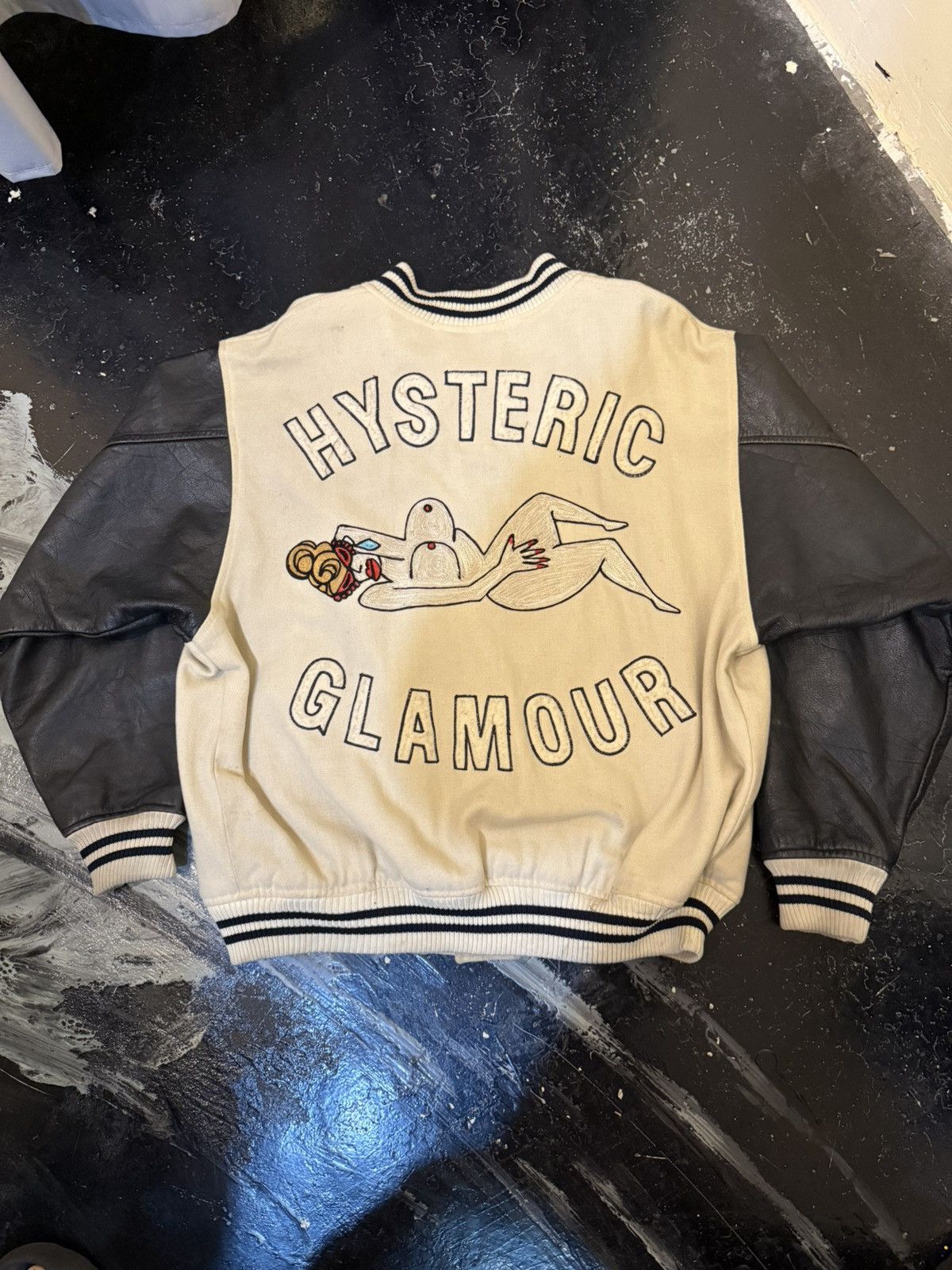 Hysteric Glamour HYSTERIC GLAMOUR PIN UP Varsity Leather Jacket Size US XL / EU 56 / 4 - 12 Thumbnail