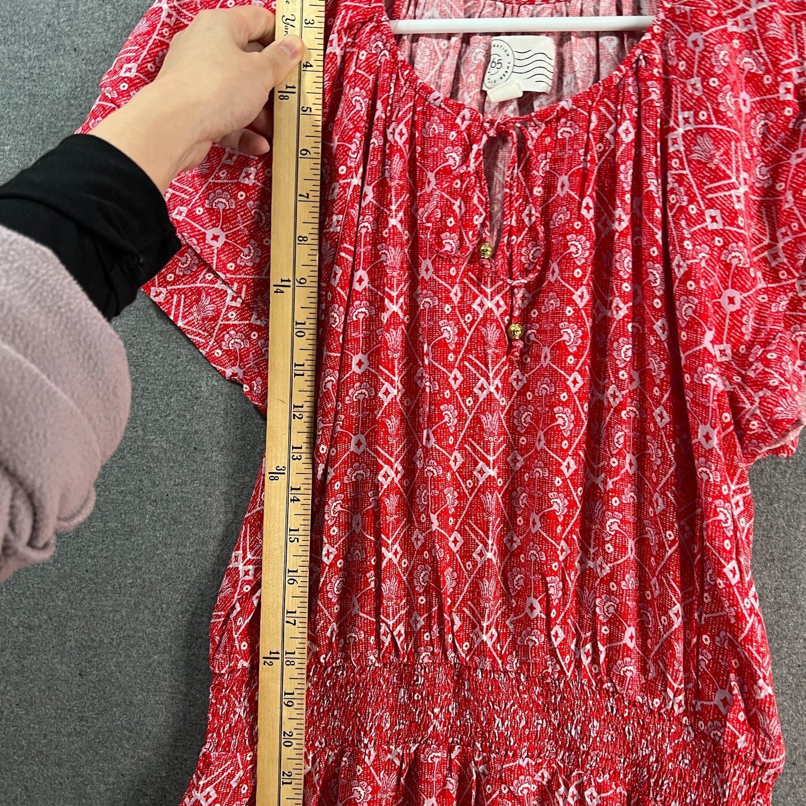 Other Destination 365 Short-Sleeve Midi Dress with Smo Red Size S / US 4 / IT 40 - 7 Thumbnail