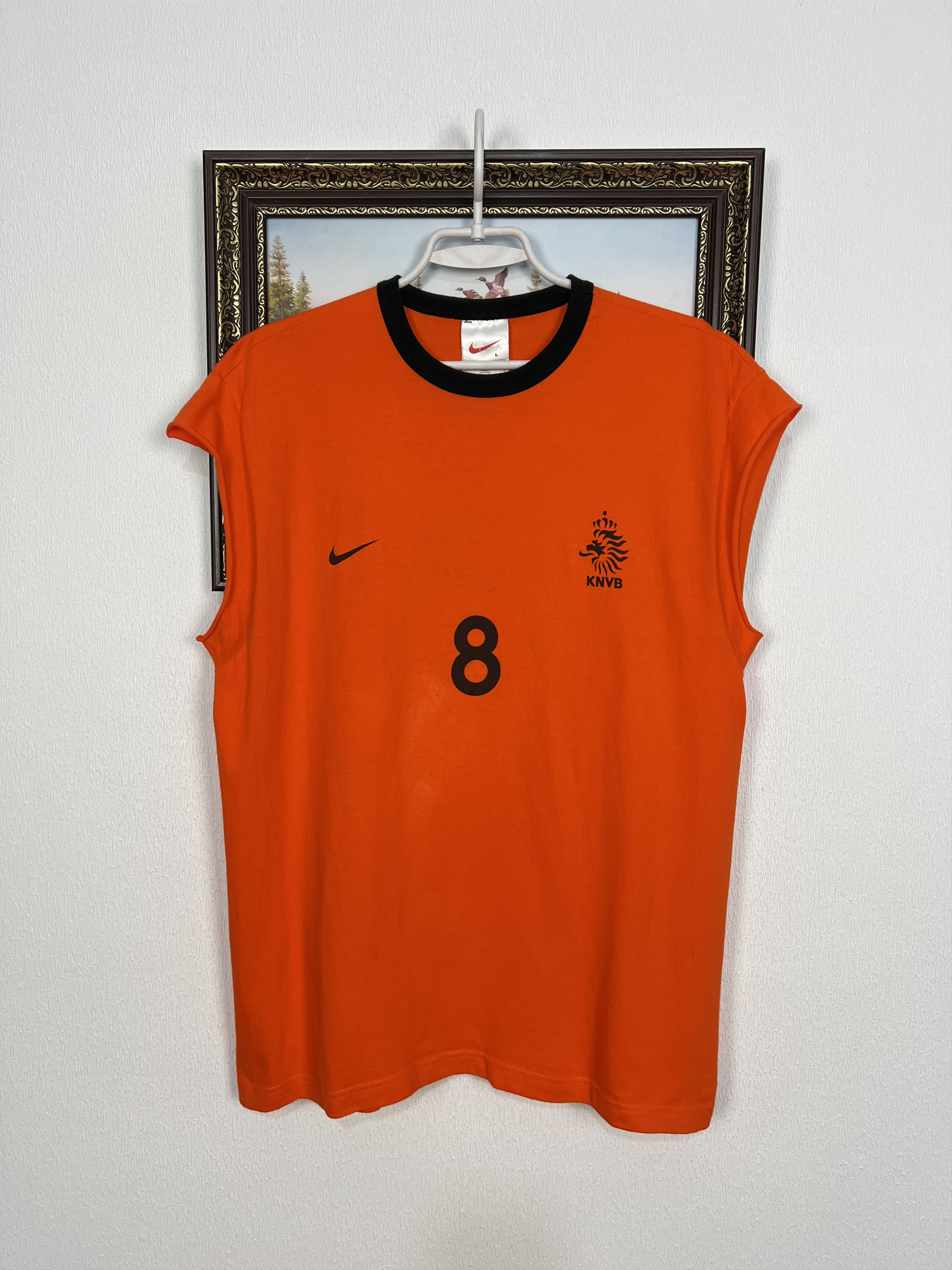 Nike Vintage Nike Netherlands Holland Football #8 Davids Vest Tee Size US L / EU 52-54 / 3 - 1 Thumbnail