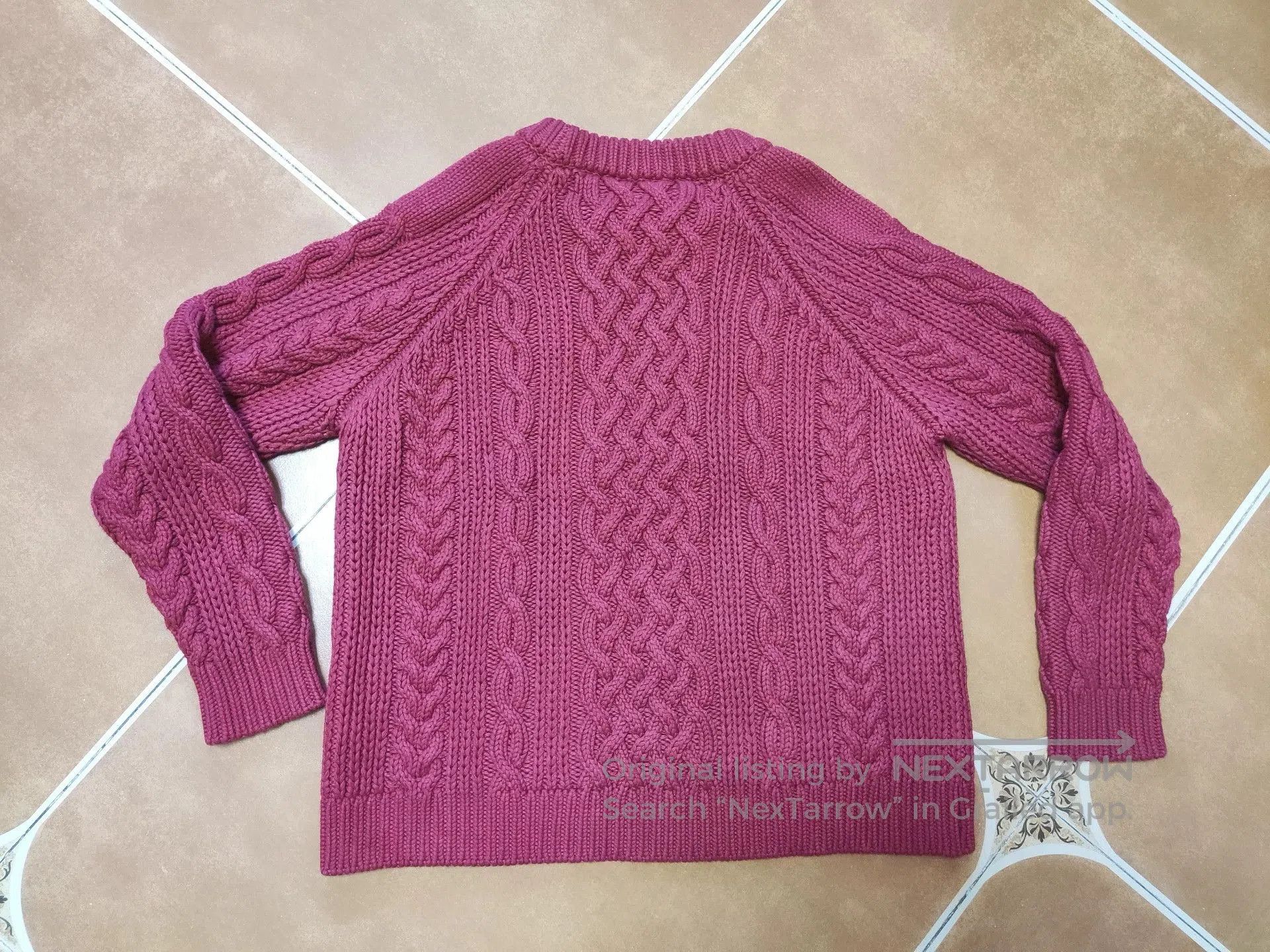 Other Red Knit Sweater with Cable Design. Size US S / EU 44-46 / 1 - 3 Thumbnail