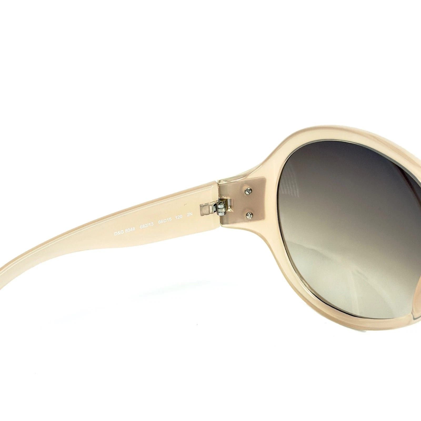 Dolce & Gabbana Dolce & Gabbana DG8048 Beige Oversized Round Vintage 8048 Size ONE SIZE - 9 Thumbnail