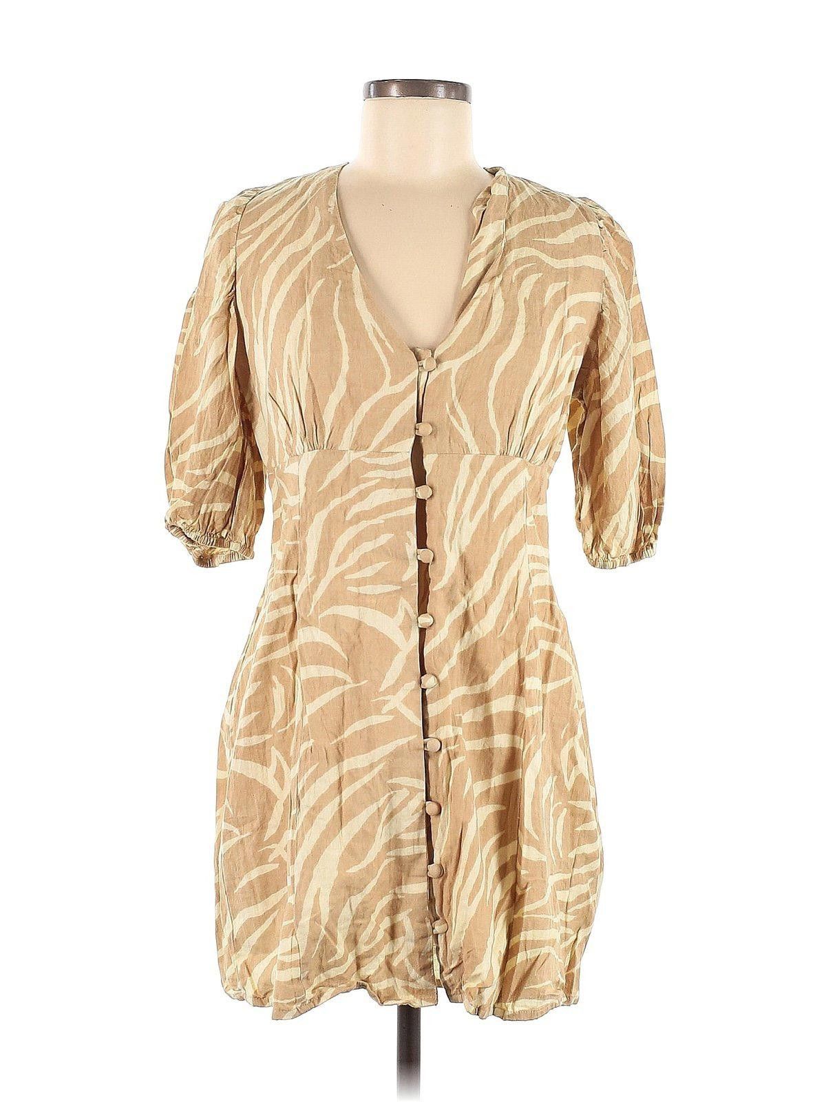 Asos ASOS Brown Patterned Dress Size M / US 6-8 / IT 42-44 - 1 Thumbnail