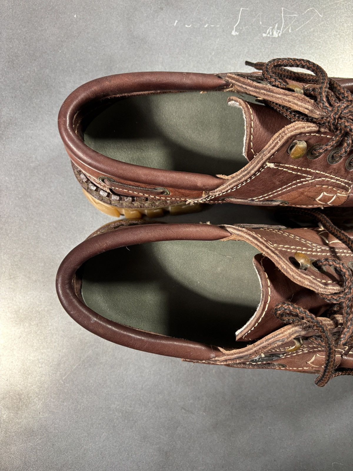 Vintage Y2K Vintage Lug Sole Moc Toe Boat Shoe Chunky Loafer Raver Size US 9.5 / EU 42-43 - 16 Thumbnail